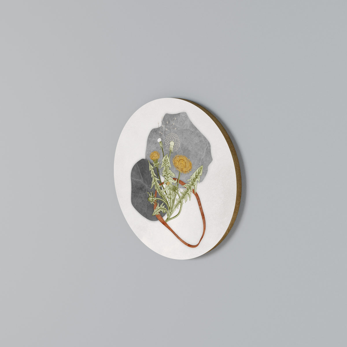DANDELION RING Rundes Wandbild