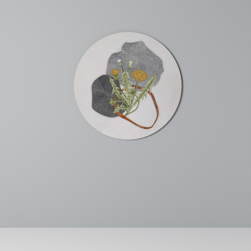 DANDELION RING Runde Wanddekoration Ø 69 cm