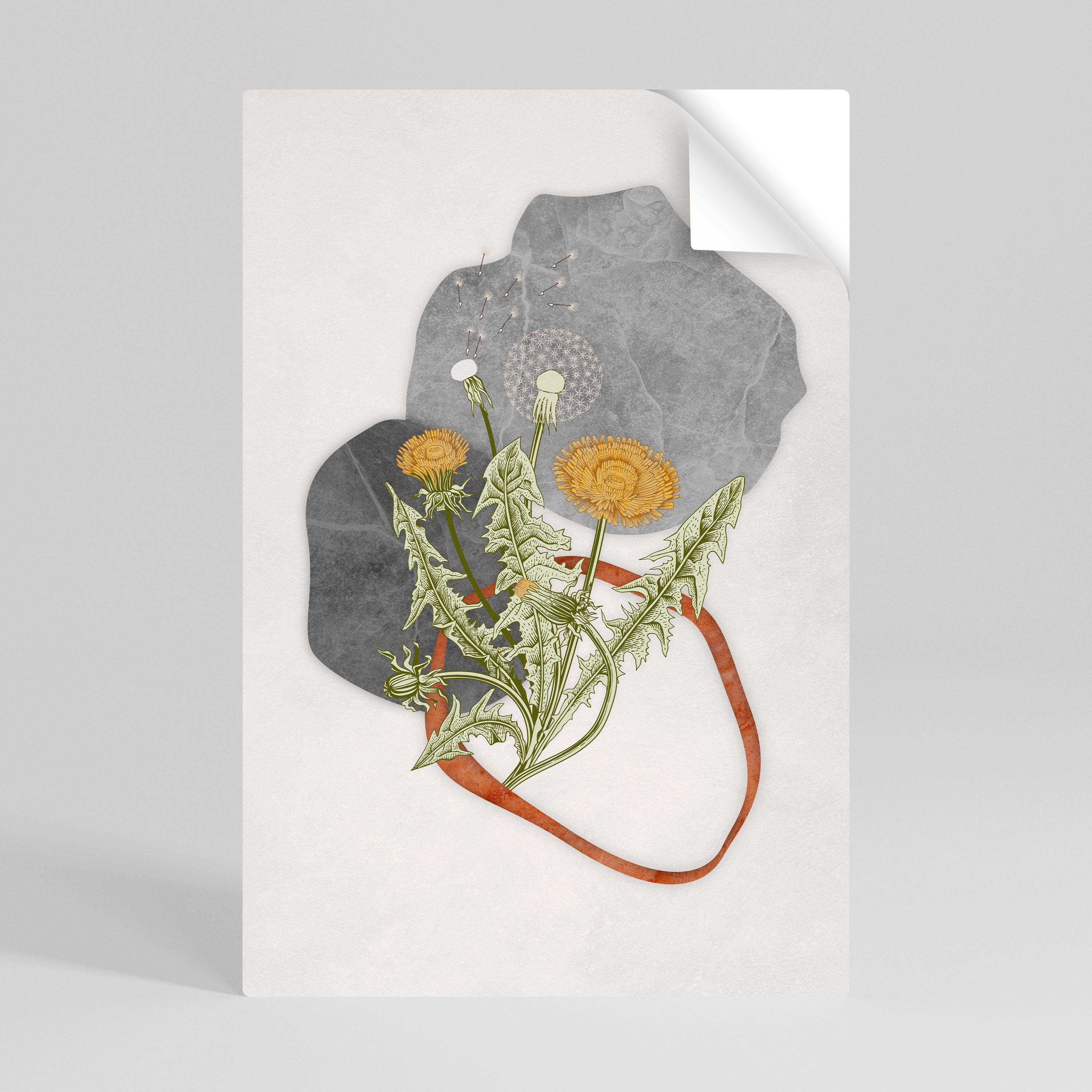 DANDELION RING Selbstklebendes Poster - Hochformat