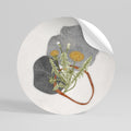 DANDELION RING Peel and Stick Round Sticker