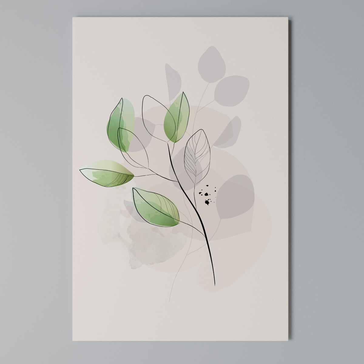SERENE LEAF SONG Vertical Canvas Print