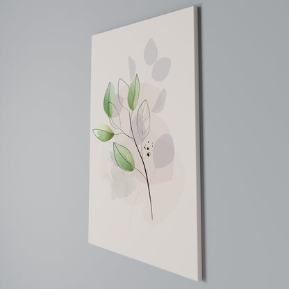 SERENE LEAF SONG Vertical Canvas Print