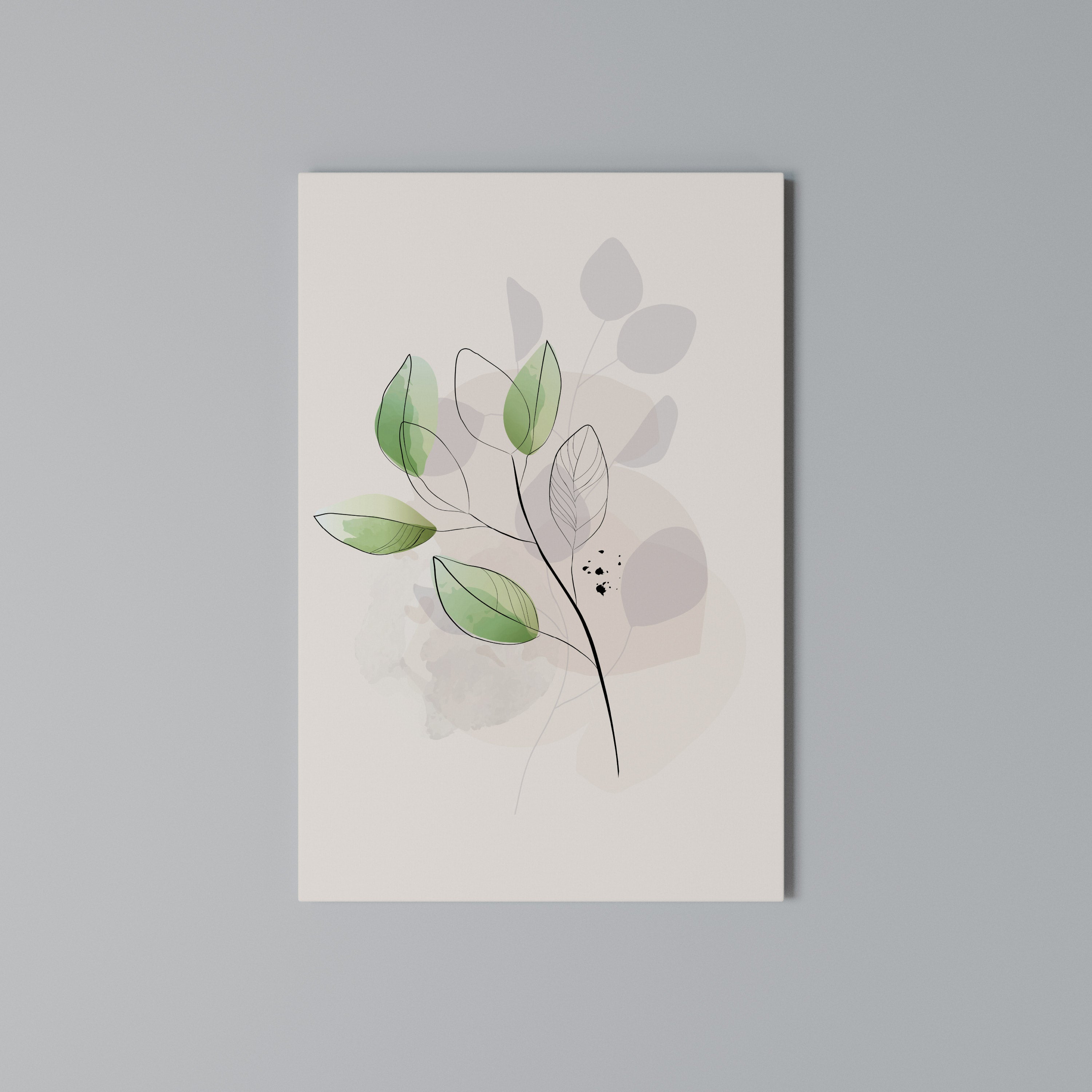 SERENE LEAF SONG Vertical Canvas Print