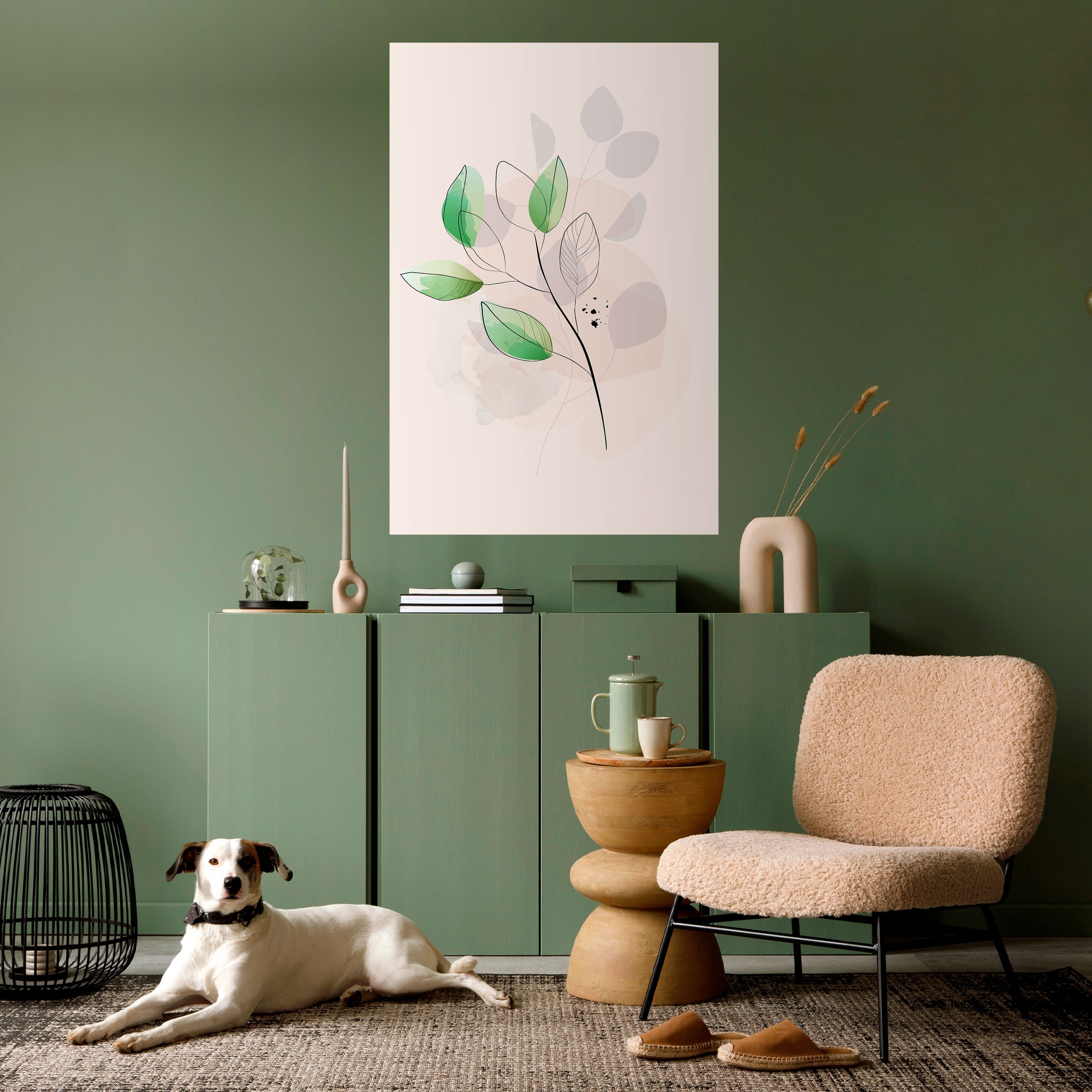 SERENE LEAF SONG Vertikales Poster zum Abziehen und Aufkleben