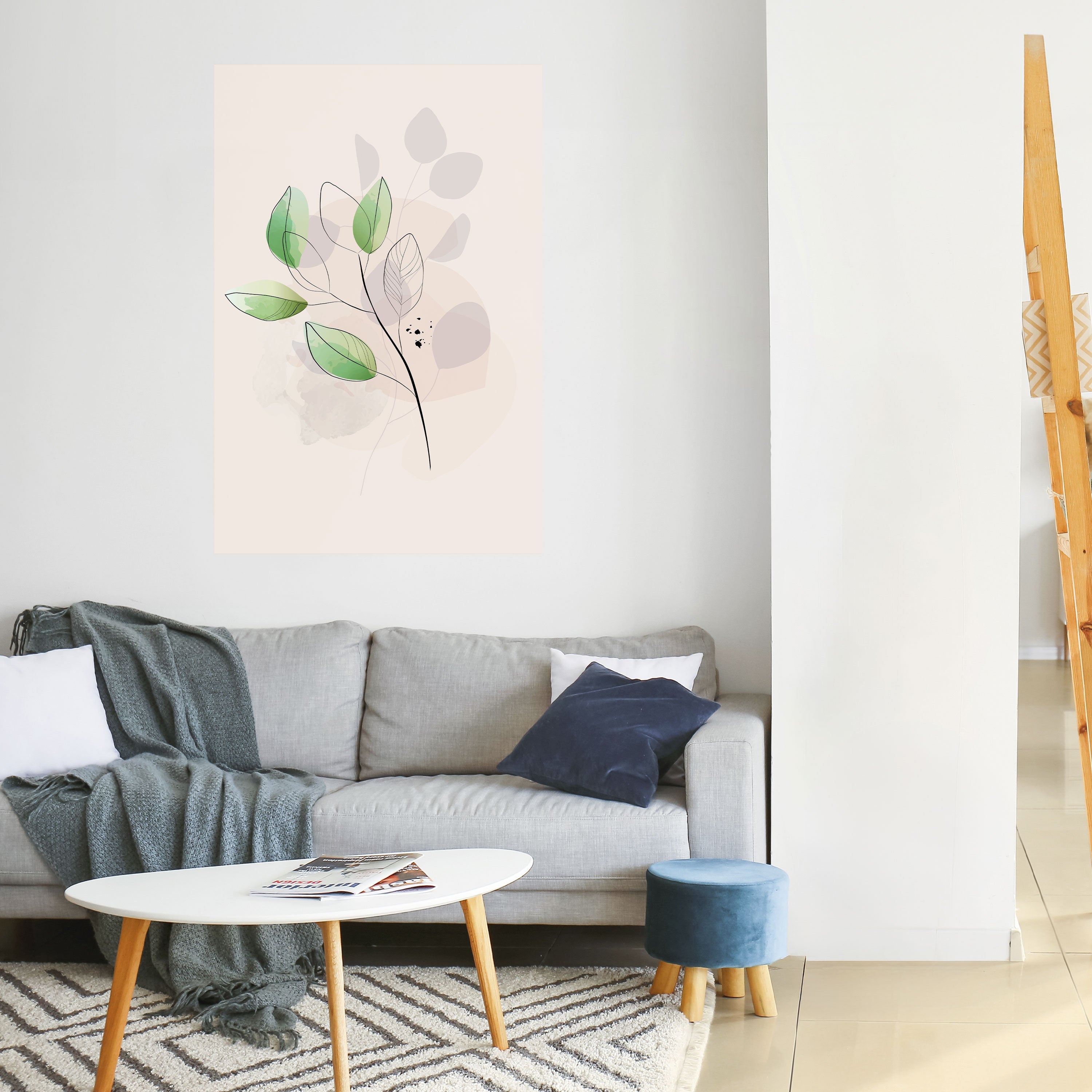 SERENE LEAF SONG Vertikales Poster zum Abziehen und Aufkleben