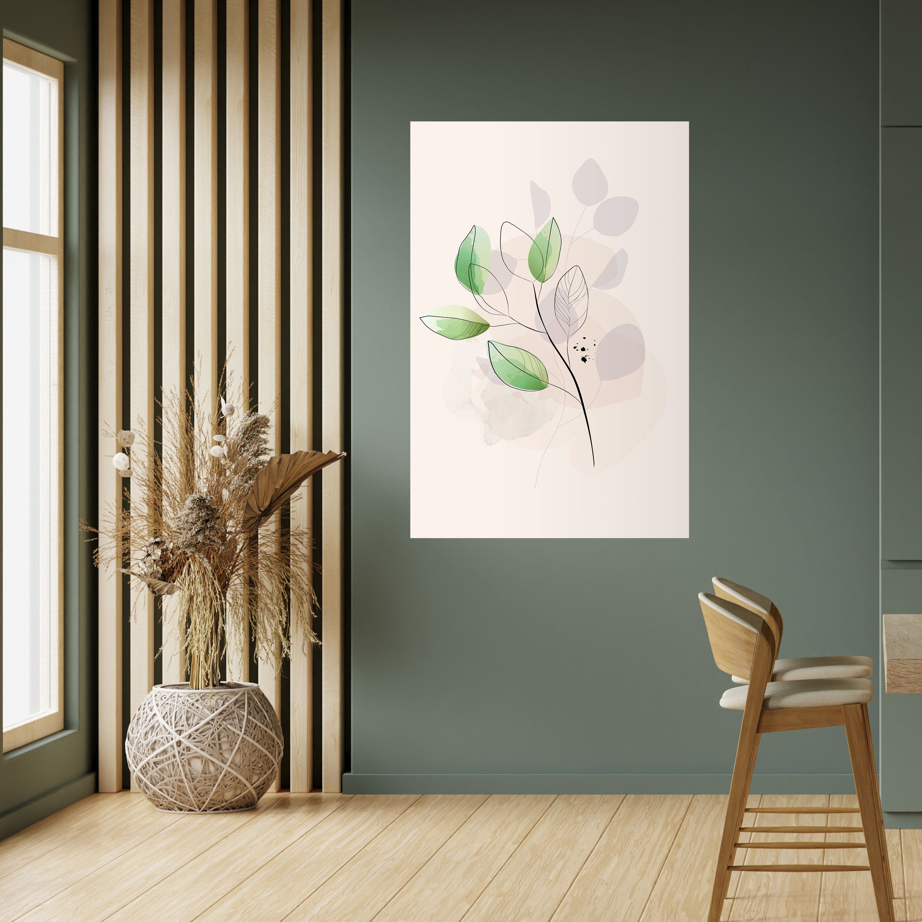 SERENE LEAF SONG Vertikales Poster zum Abziehen und Aufkleben