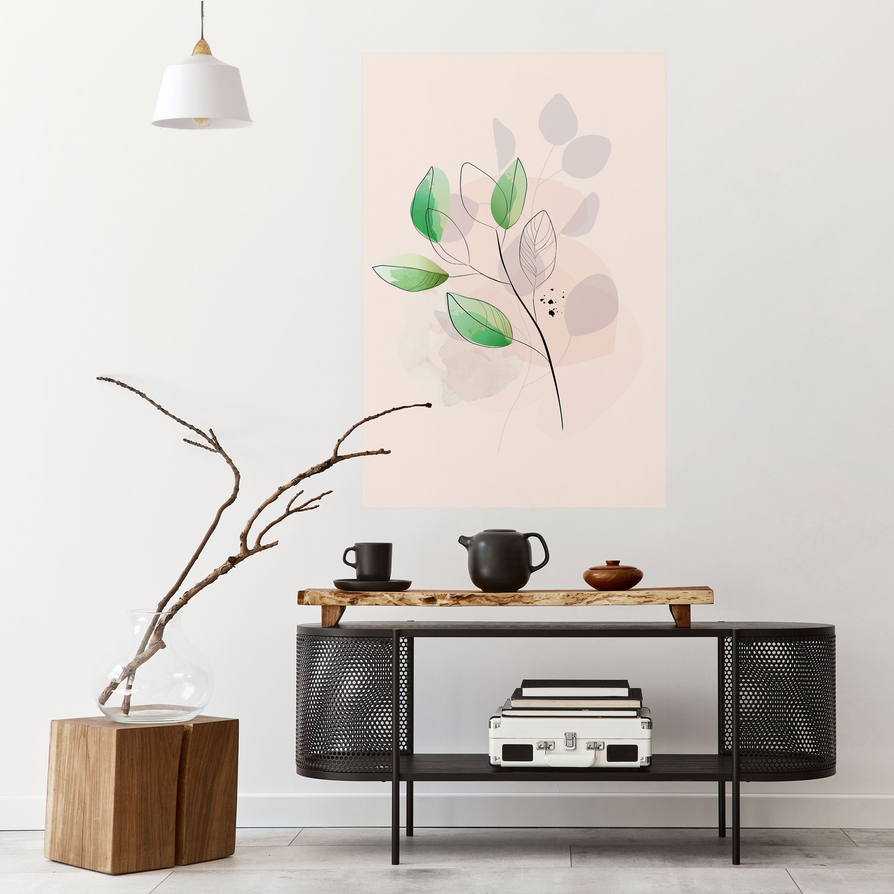 SERENE LEAF SONG Vertikales Poster zum Abziehen und Aufkleben