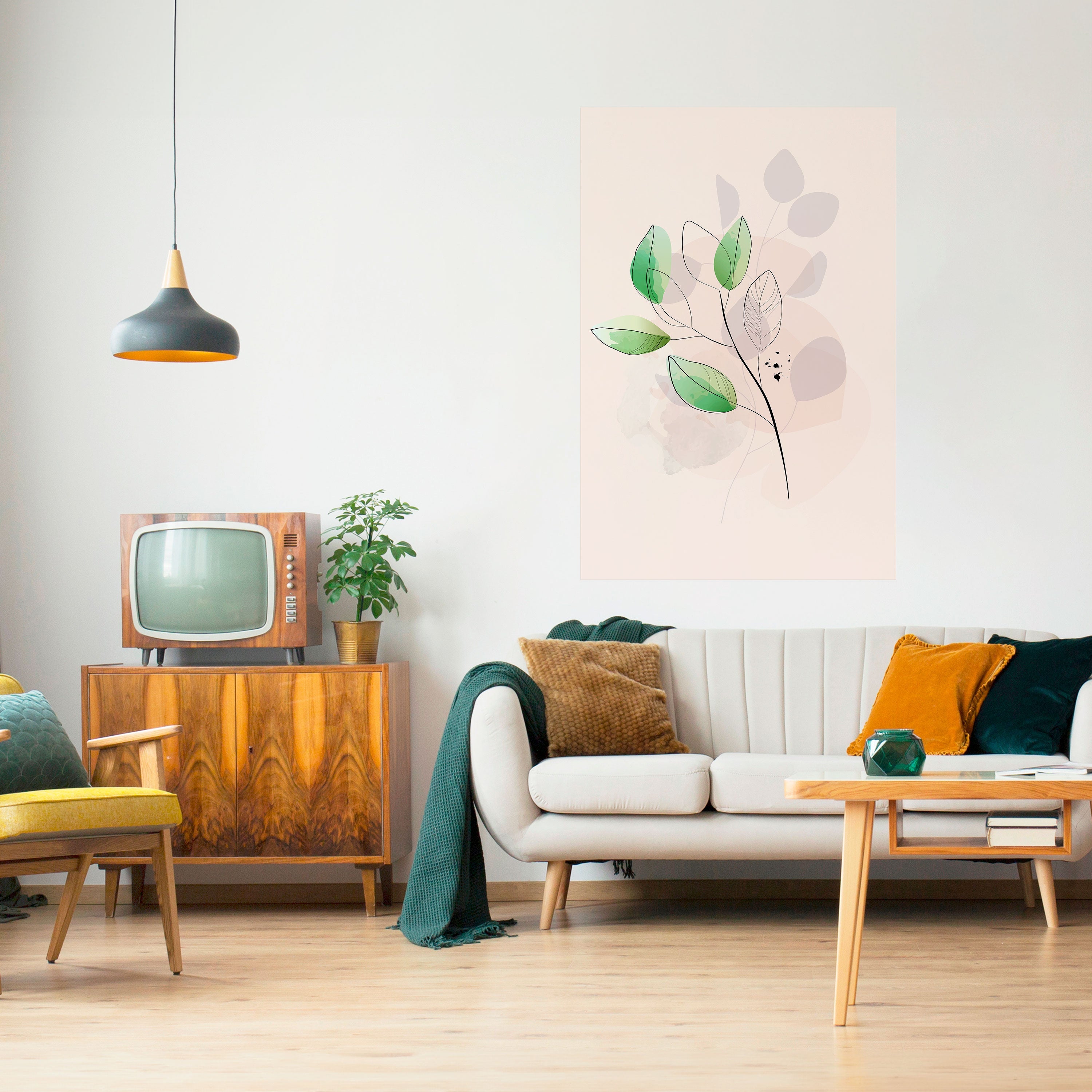 SERENE LEAF SONG Vertikales Poster zum Abziehen und Aufkleben