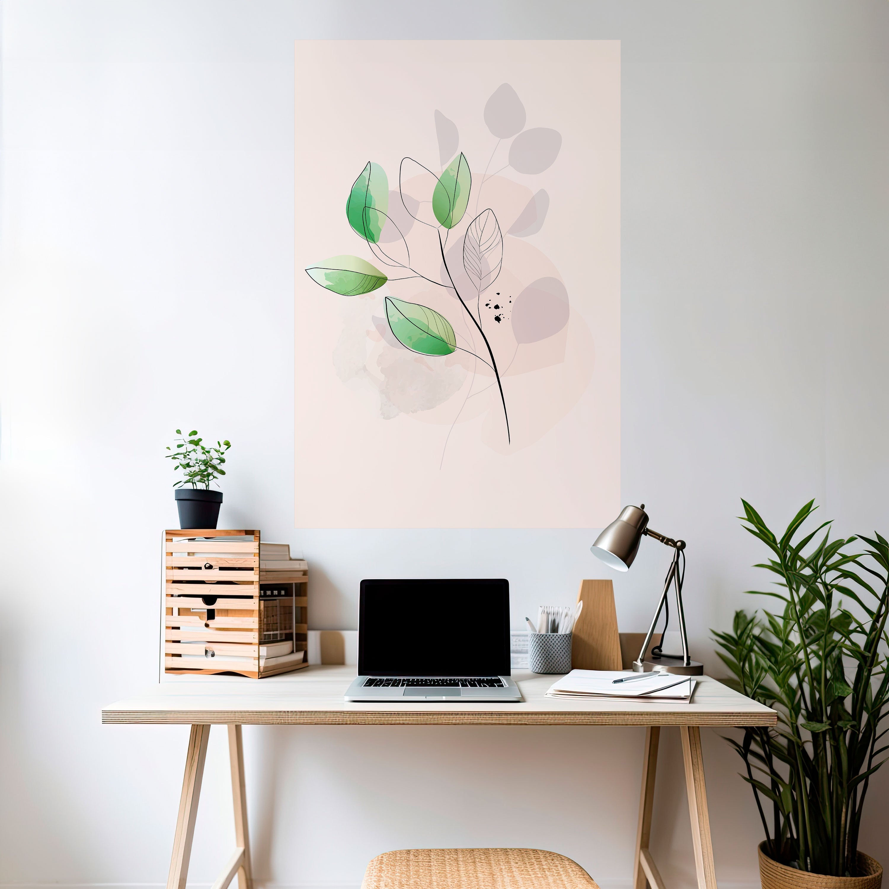 SERENE LEAF SONG Vertikales Poster zum Abziehen und Aufkleben