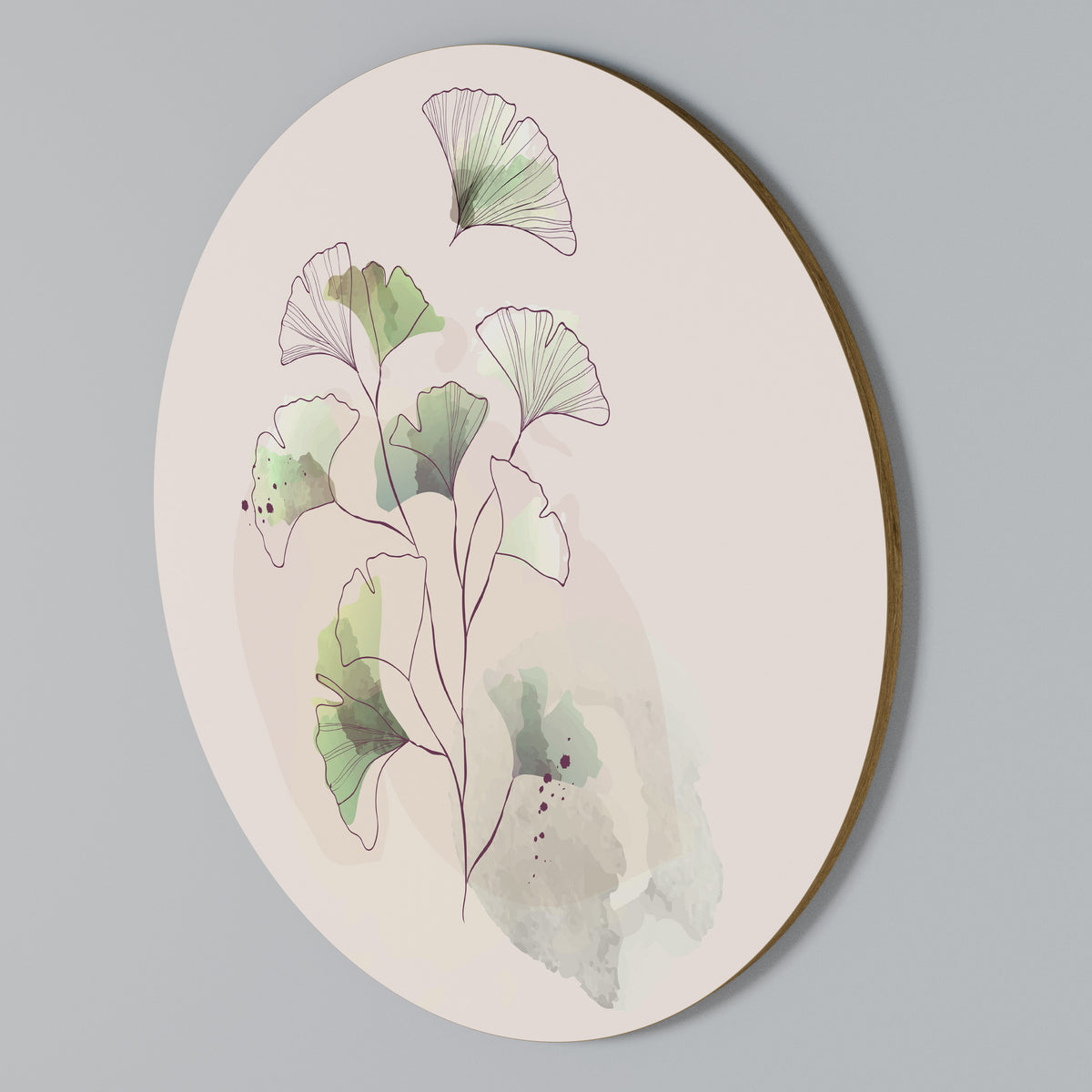 FOLIAGE REVERIE Rundes Wandbild