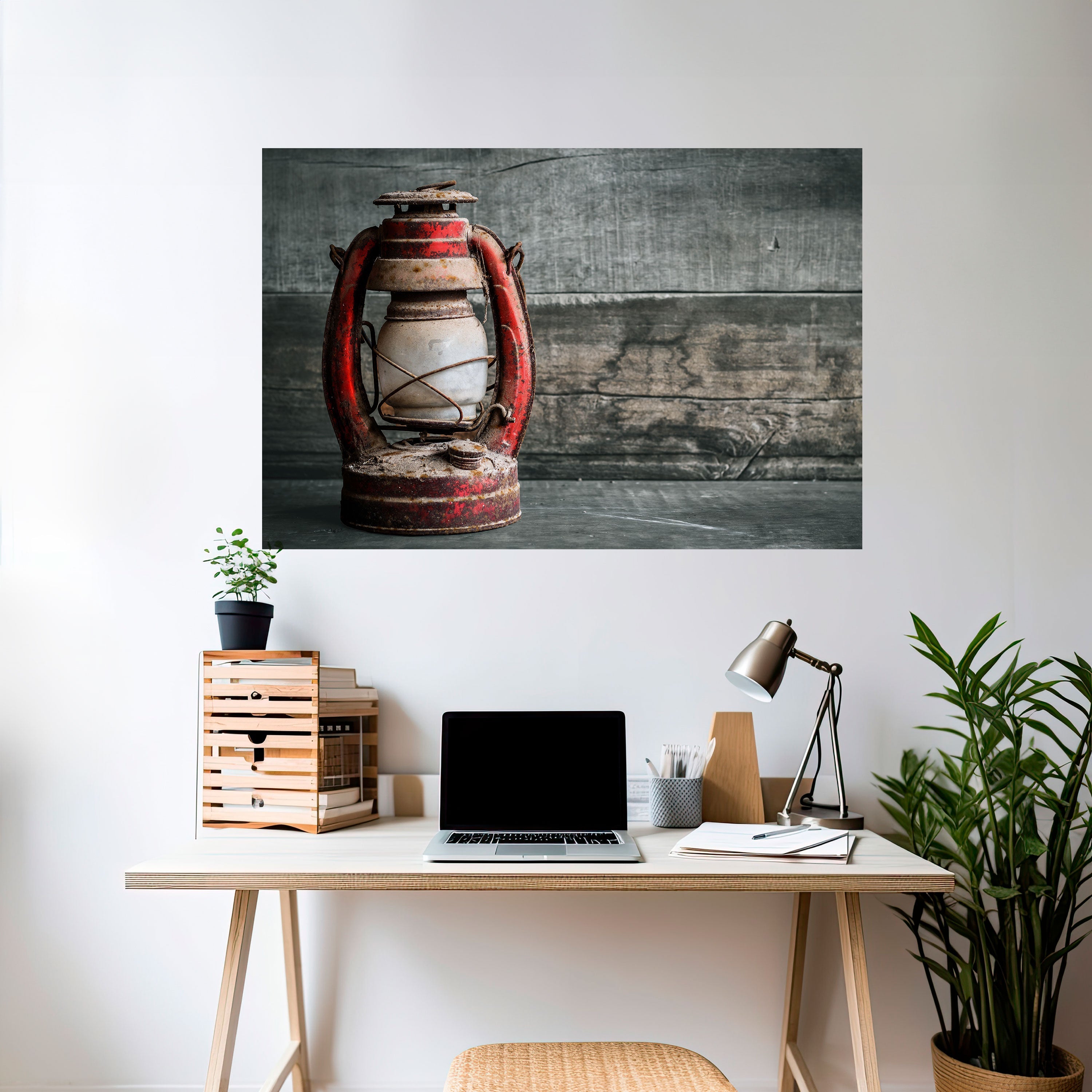 Laterne der Erinnerungen, horizontales Poster zum Abziehen und Aufkleben