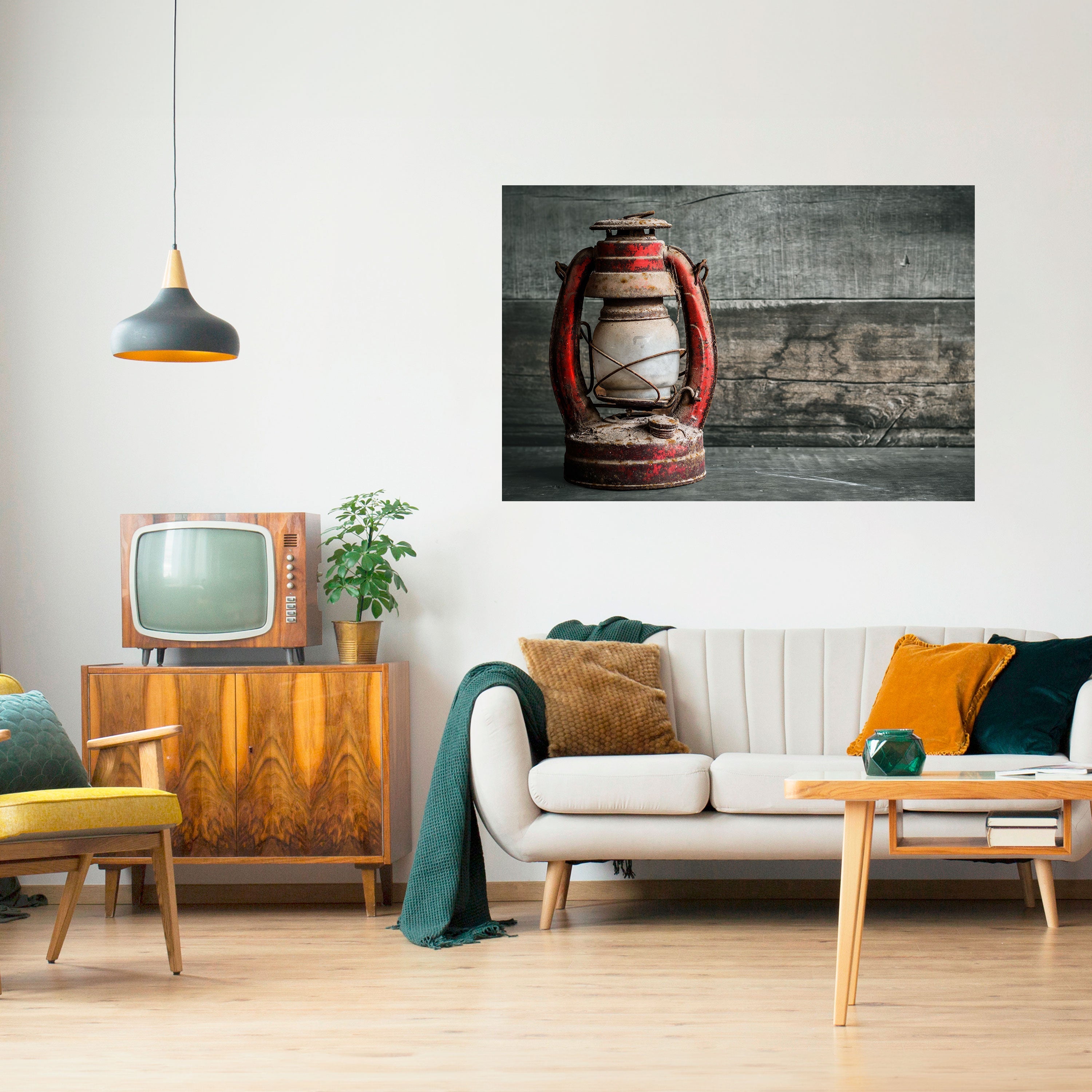 Laterne der Erinnerungen, horizontales Poster zum Abziehen und Aufkleben