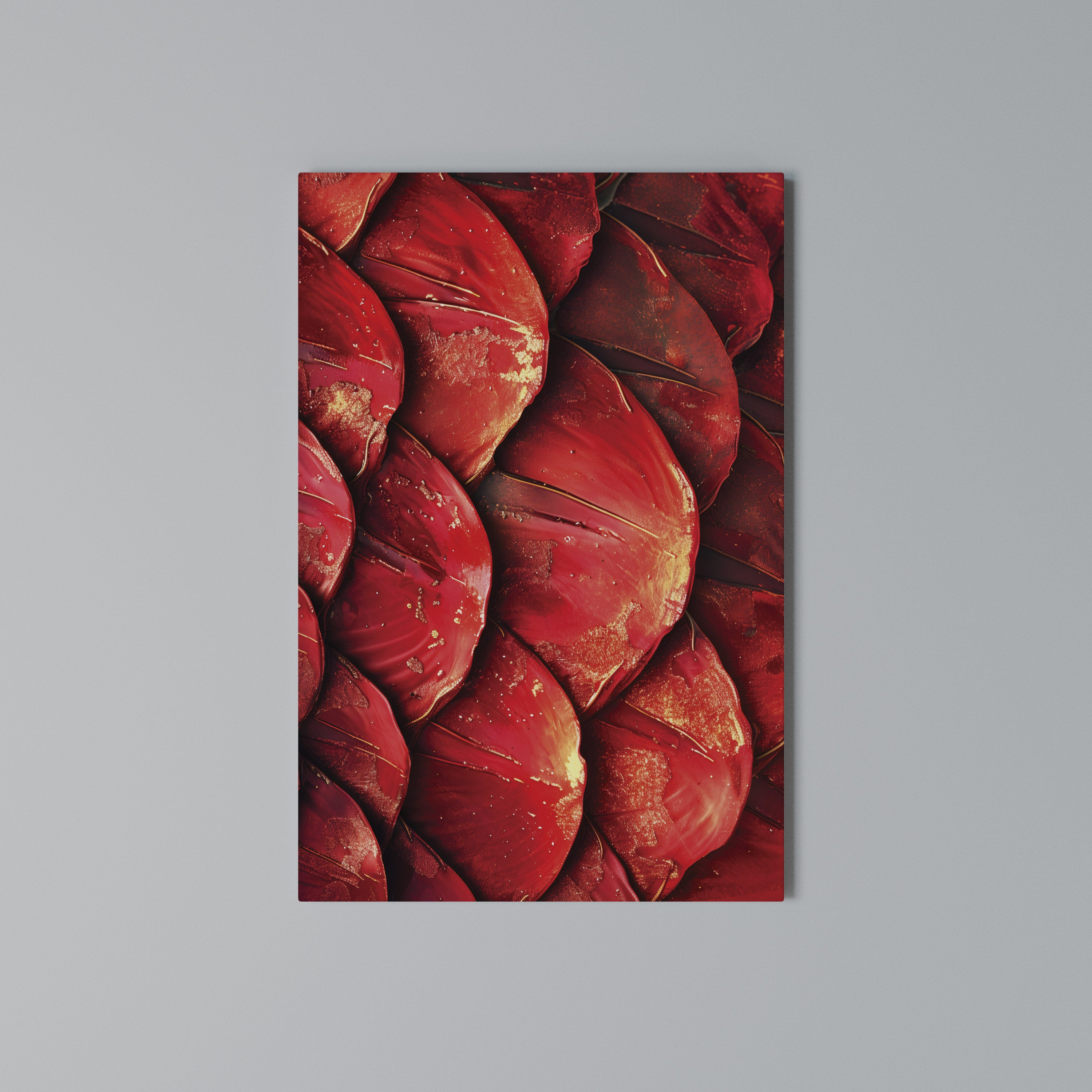 RUBY PETAL DANCE Vertical Canvas Print