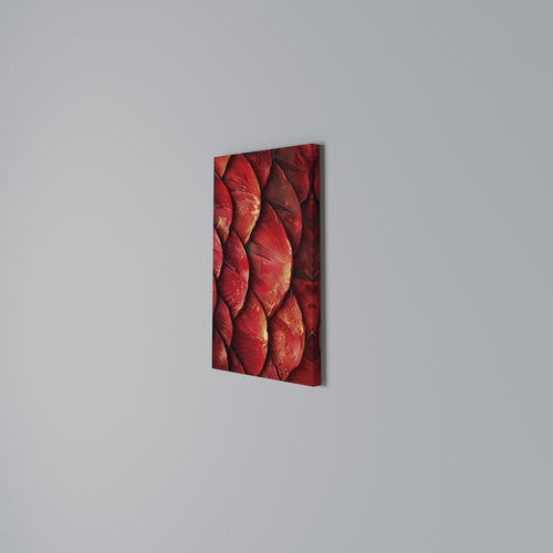 RUBY PETAL DANCE Vertical Canvas Print