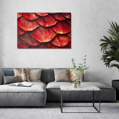 RUBY PETAL DANCE Horizontal Canvas Print