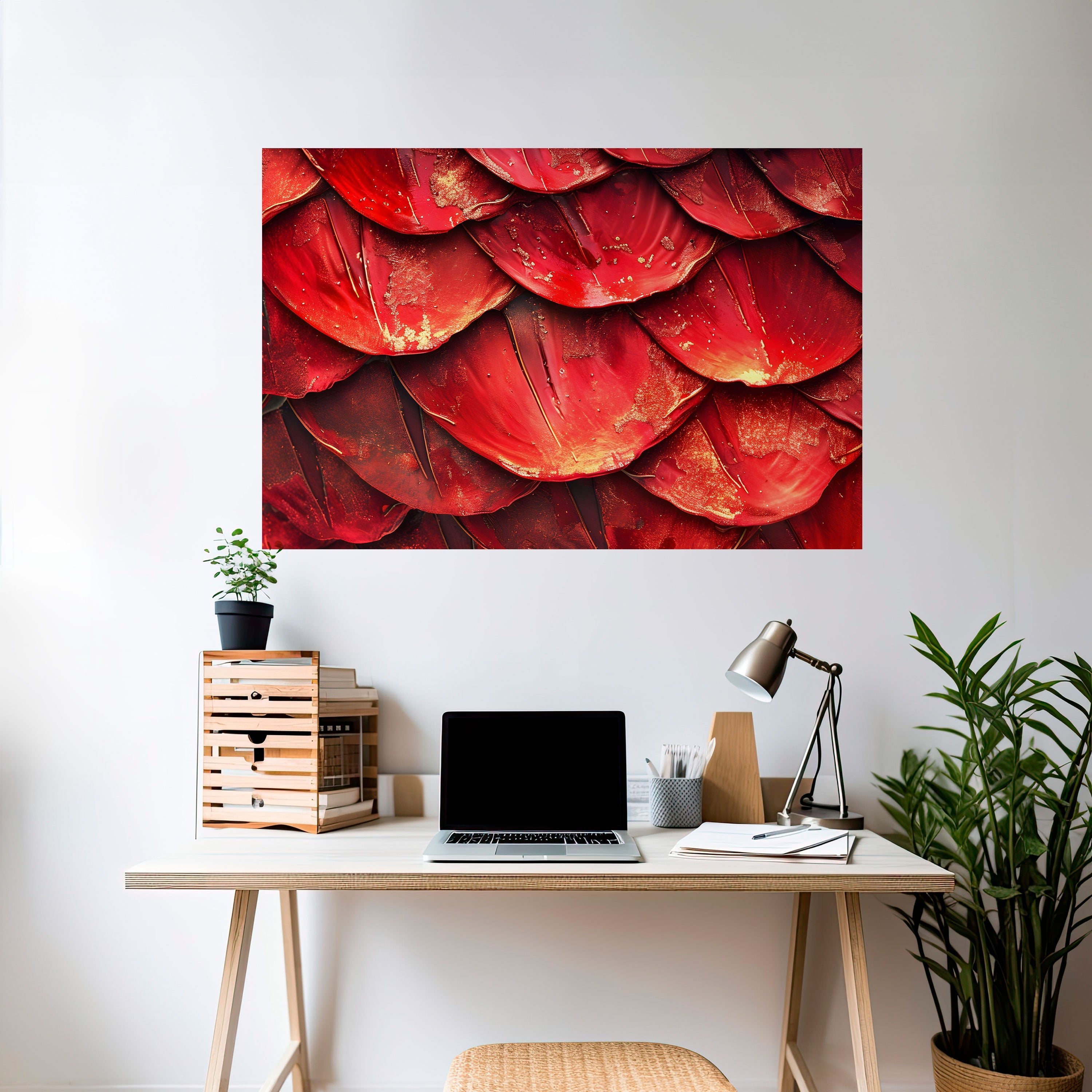 RUBY PETAL DANCE Horizontales Poster zum Abziehen und Aufkleben