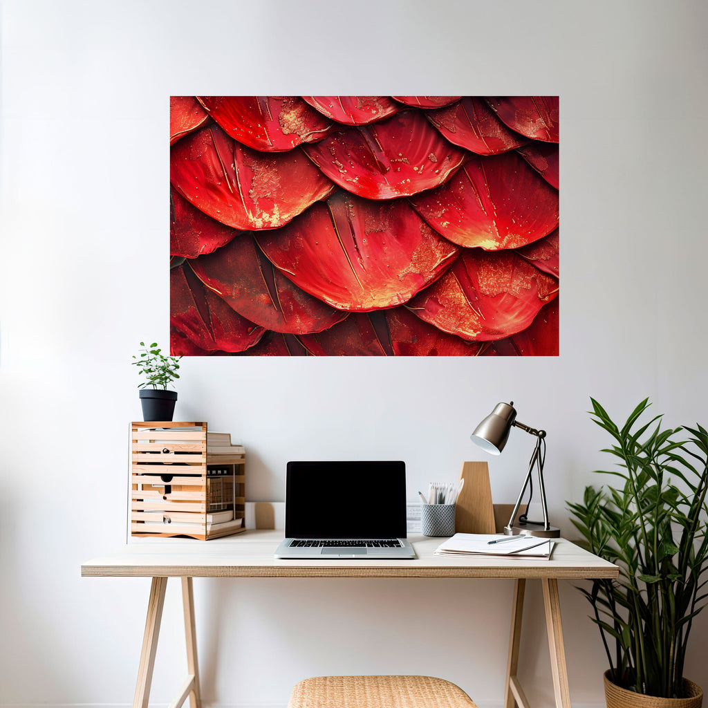 RUBY PETAL DANCE Horizontales Poster zum Abziehen und Aufkleben