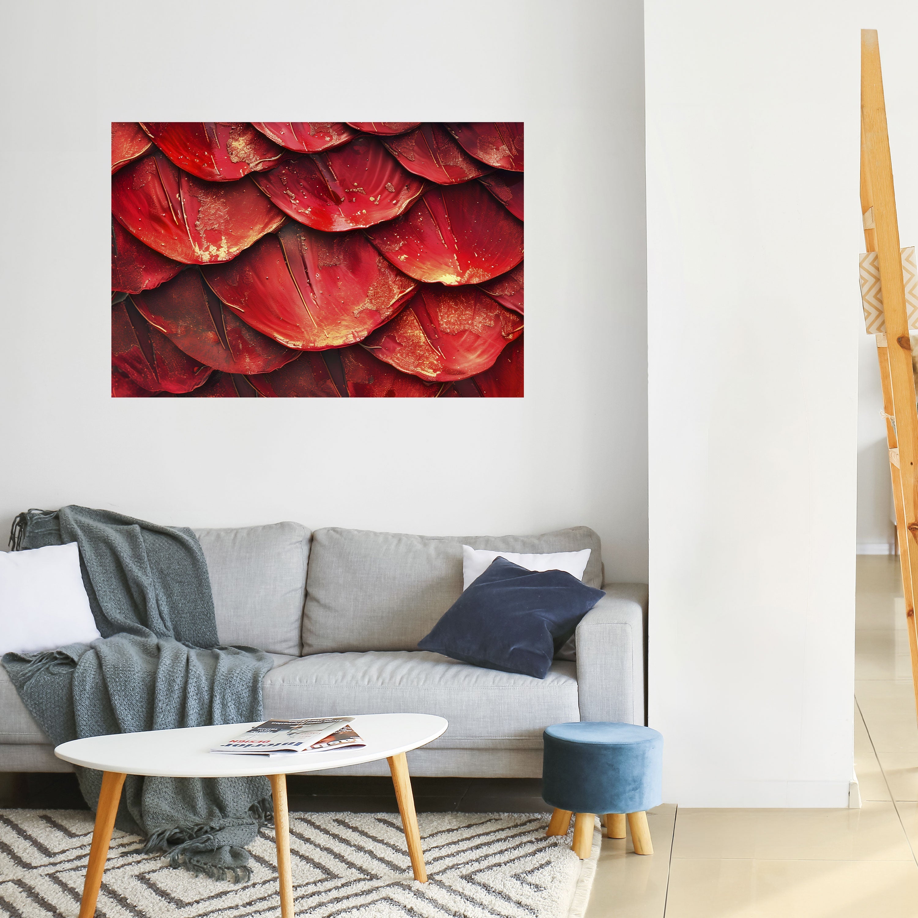 RUBY PETAL DANCE Horizontales Poster zum Abziehen und Aufkleben