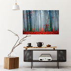 TRANQUIL RED ELEGANCE Selbstklebendes Horizontal-Poster