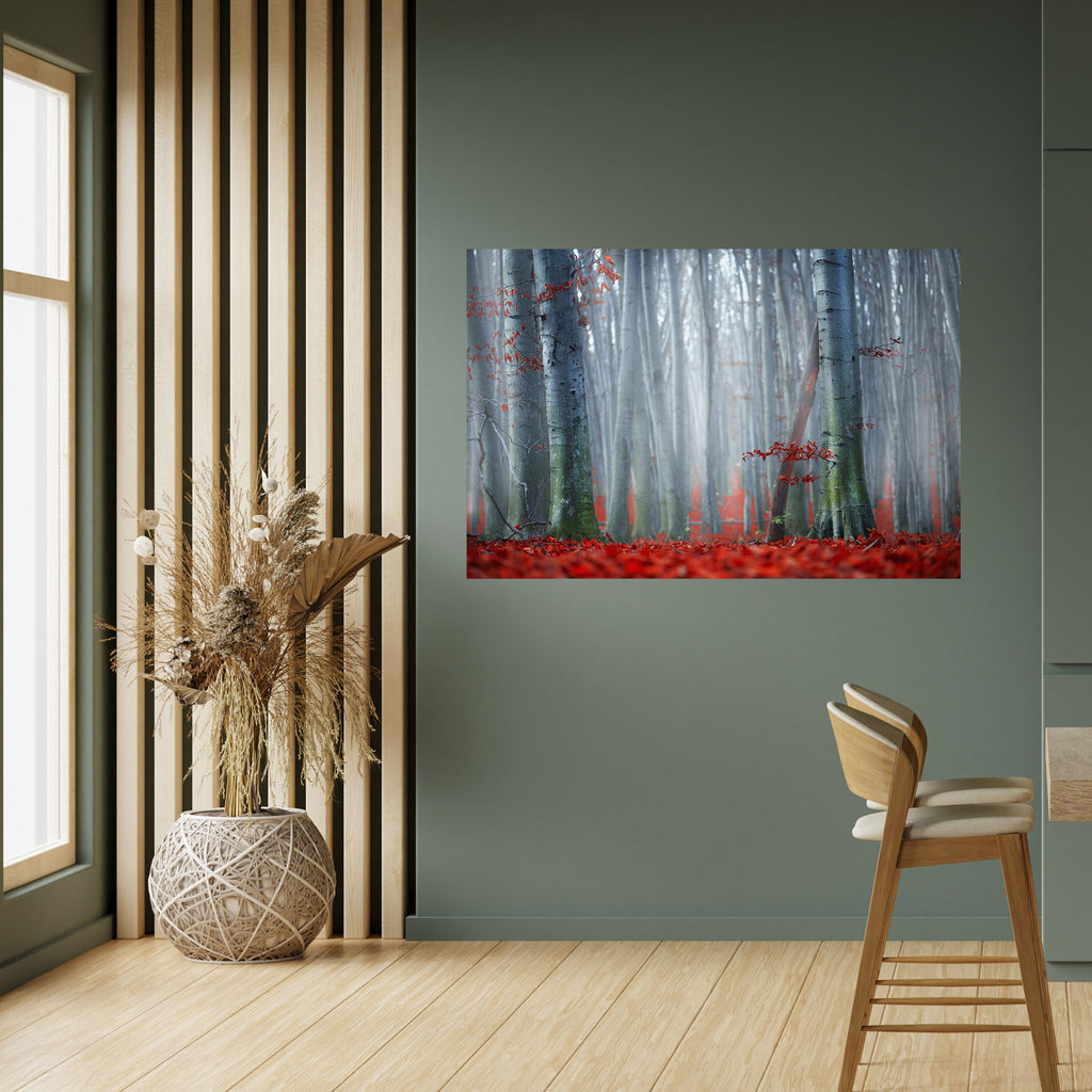 TRANQUIL RED ELEGANCE Horizontales Poster zum Abziehen und Aufkleben