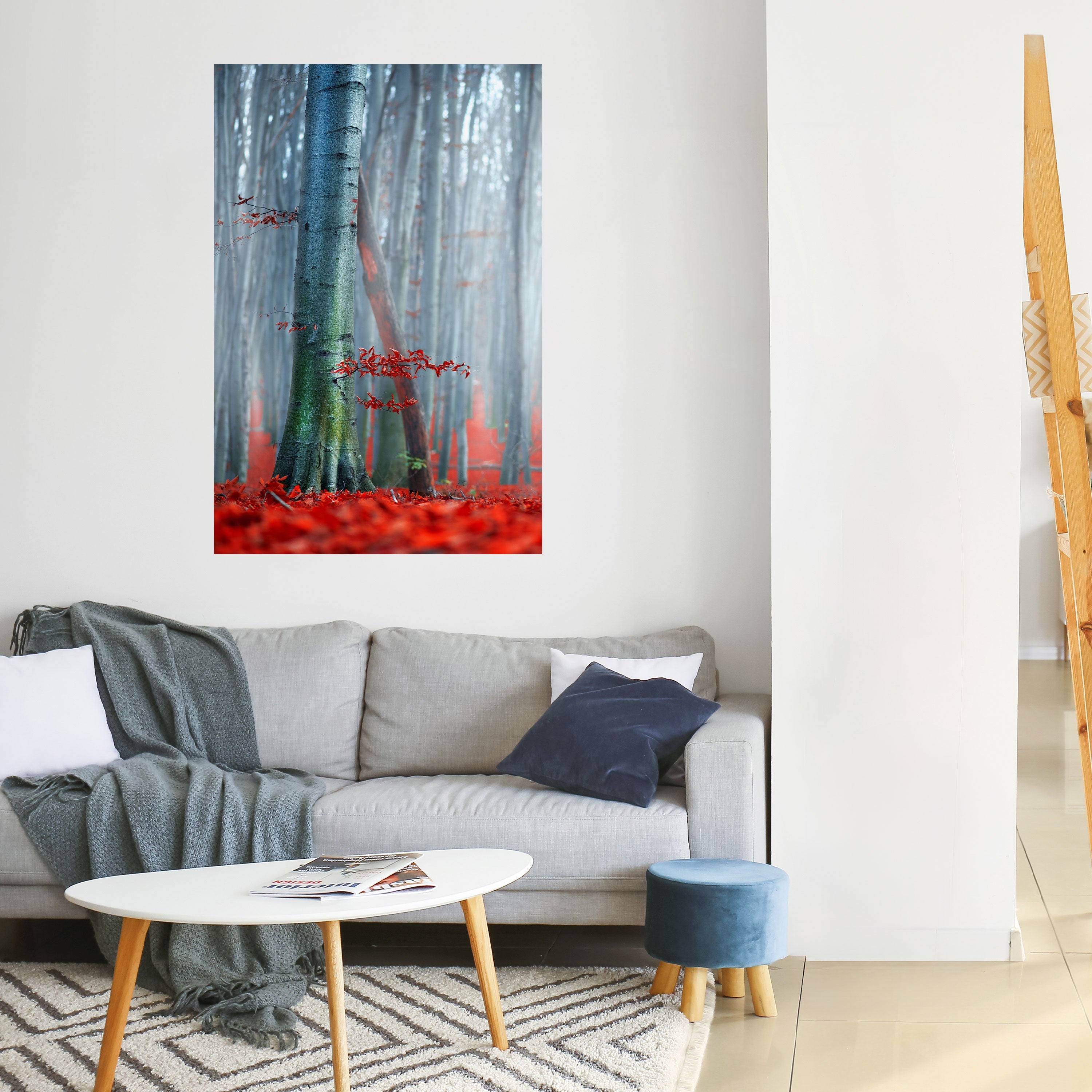 TRANQUIL RED ELEGANCE Vertikales Poster zum Abziehen und Aufkleben