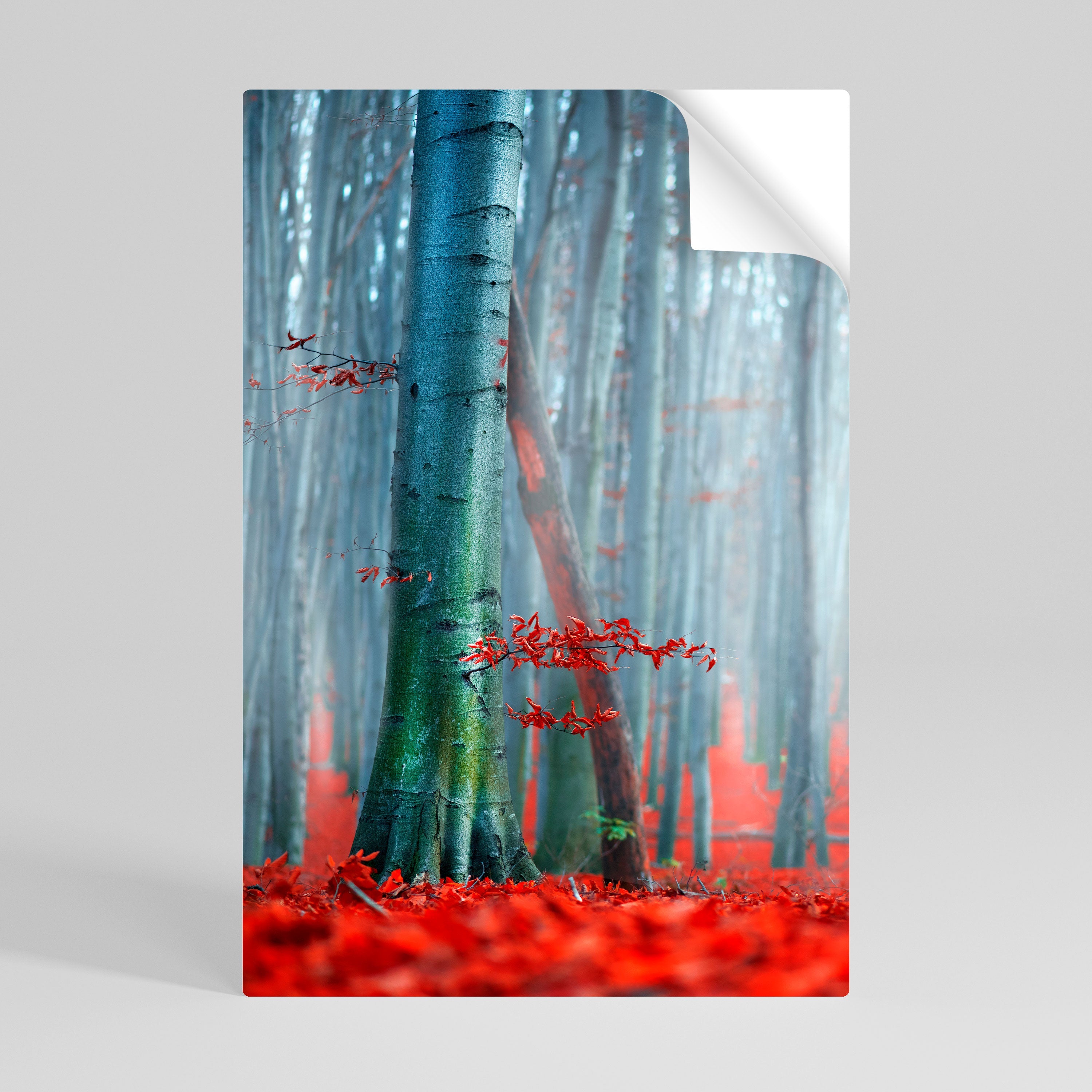 TRANQUIL RED ELEGANCE Vertikales Poster zum Abziehen und Aufkleben