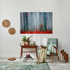 TRANQUIL RED ELEGANCE Selbstklebendes Horizontal-Poster