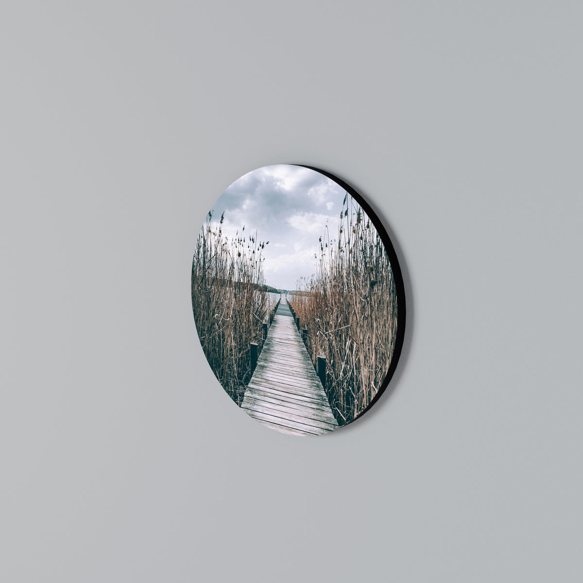 GAZE INTO STILLNESS Rundes Wandbild