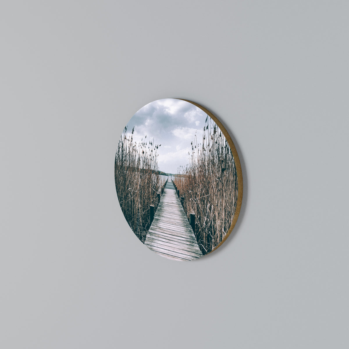 GAZE INTO STILLNESS Rundes Wandbild