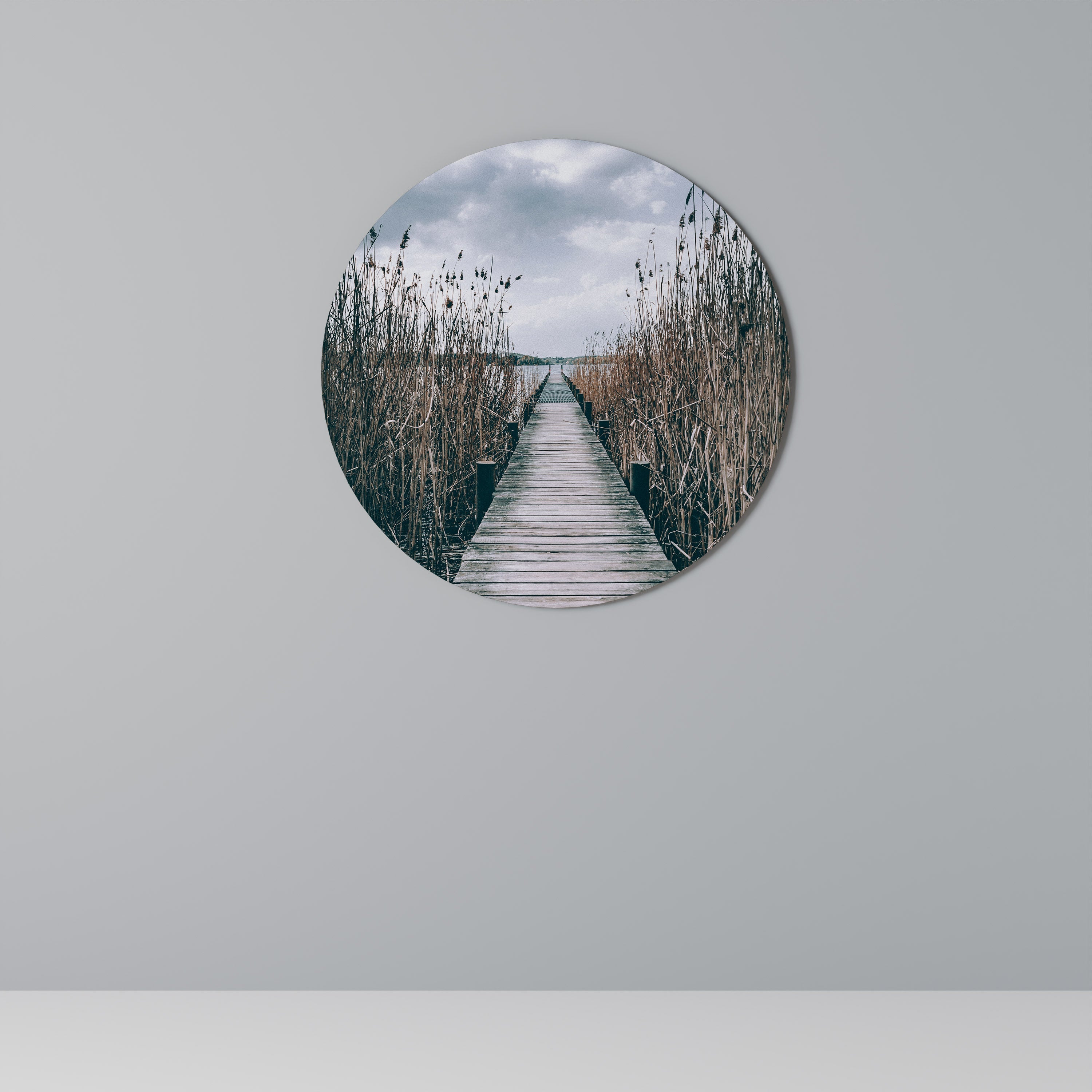 GAZE INTO STILLNESS Runde Wanddekoration Ø 69 cm