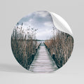 GAZE INTO STILLNESS Runder Wandsticker zum Abziehen und Aufkleben