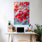 WINTER'S CRIMSON TREASURES Selbstklebendes Poster - Hochformat