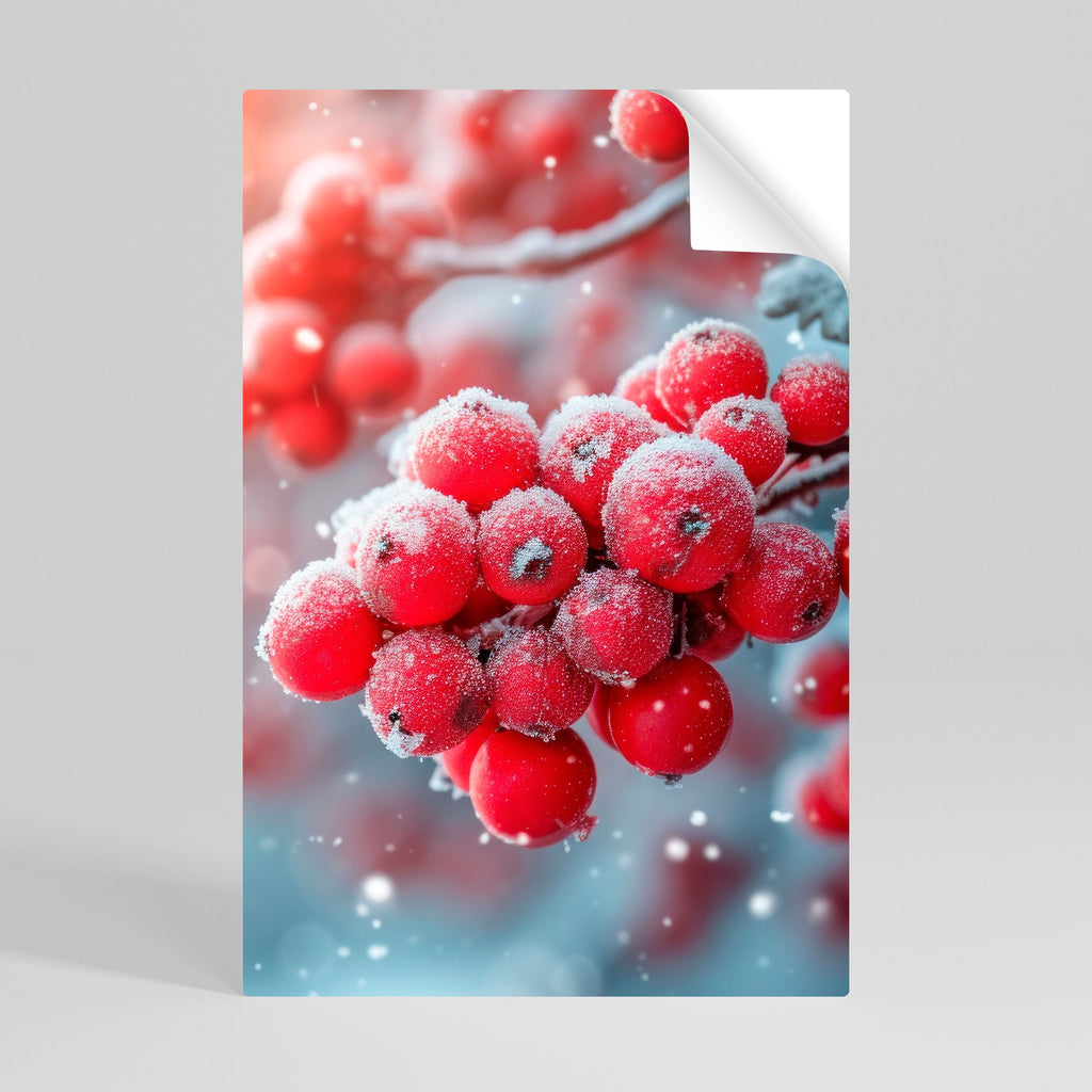 WINTER'S CRIMSON TREASURES Vertikales Poster zum Abziehen und Aufkleben