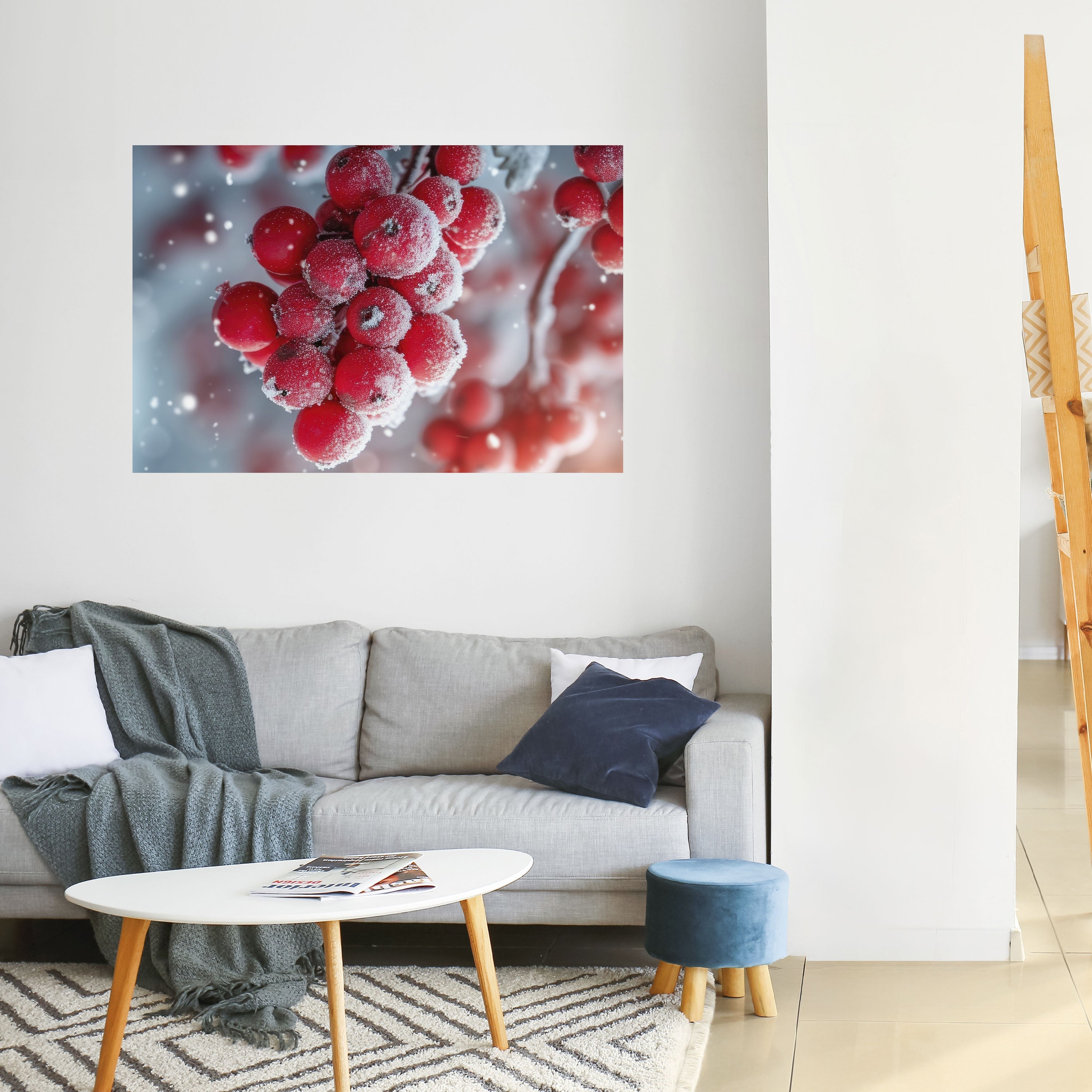 WINTER'S CRIMSON TREASURES Horizontales Poster zum Abziehen und Aufkleben