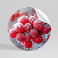 WINTER'S CRIMSON TREASURES Runder Wandsticker zum Abziehen und Aufkleben