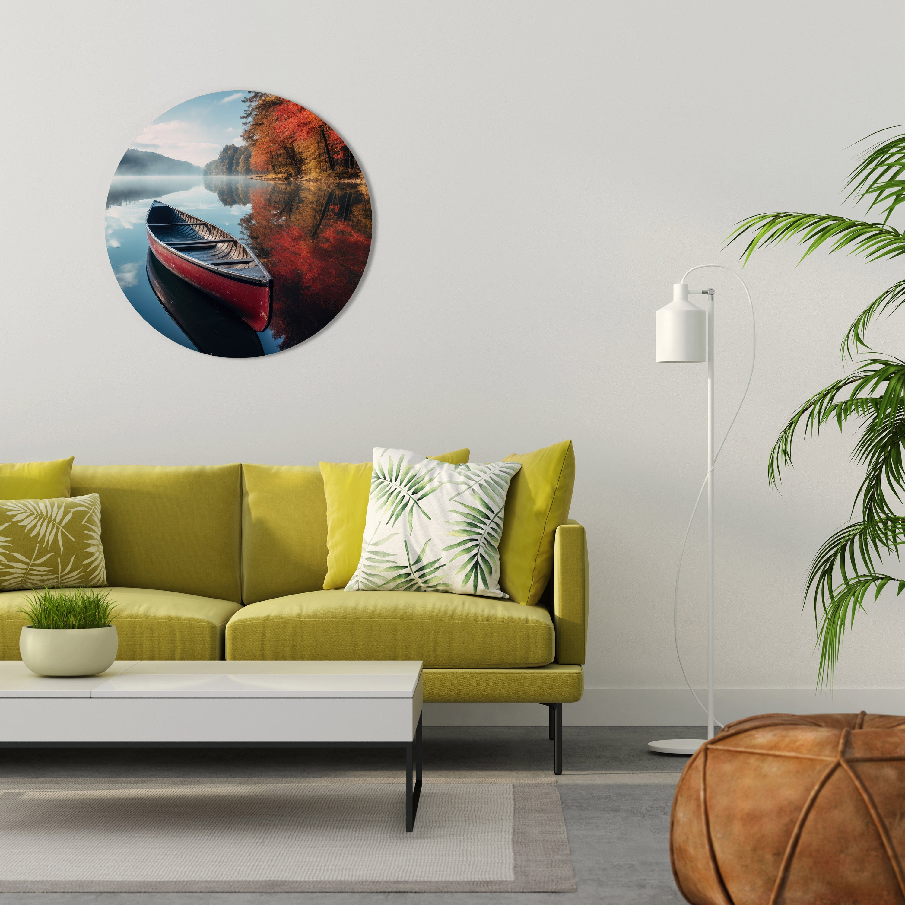 BOAT OF TRANQUILITY Round Wall Art