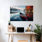 BOAT OF TRANQUILITY Selbstklebendes Horizontal-Poster