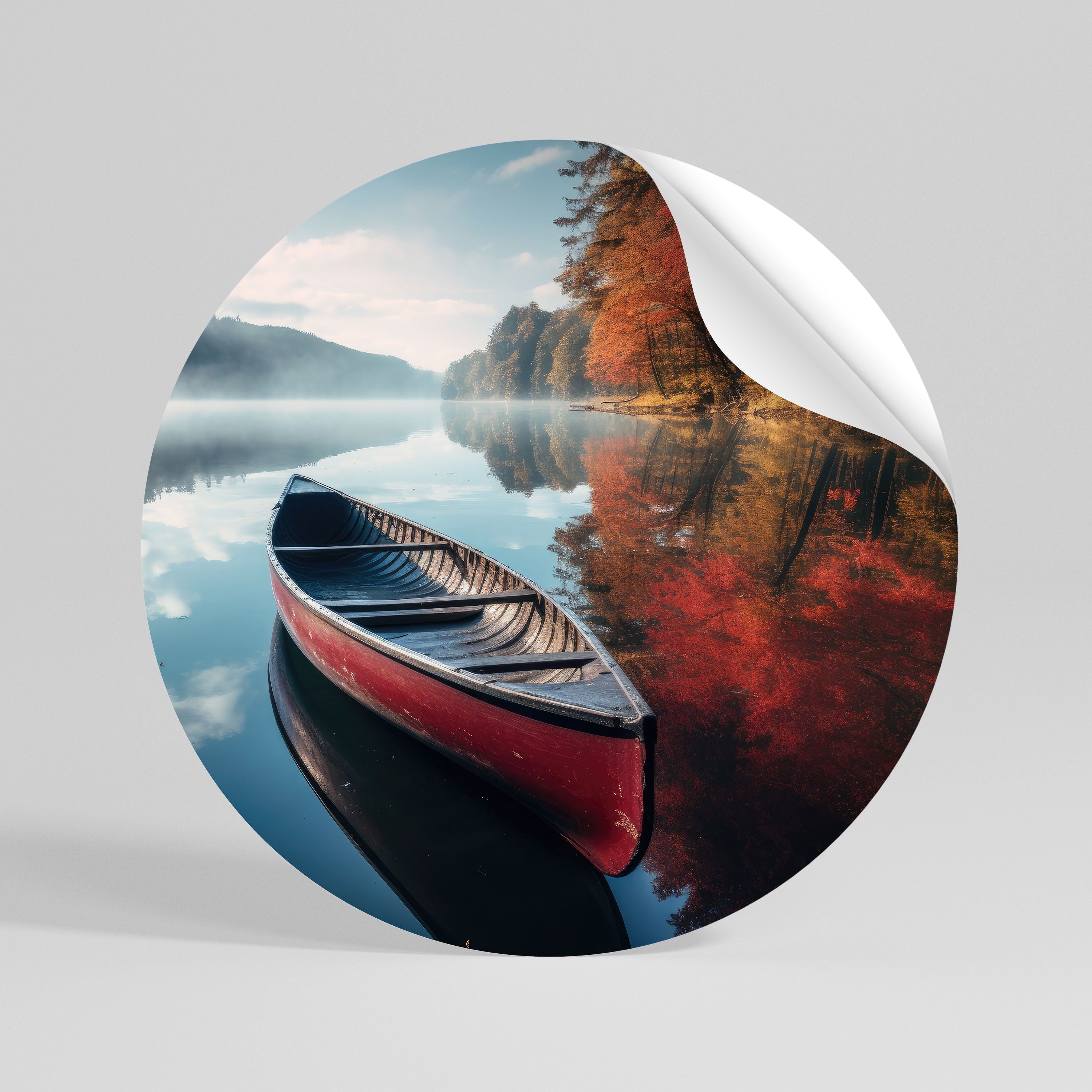 BOAT OF TRANQUILITY Runder Wandsticker zum Abziehen und Aufkleben