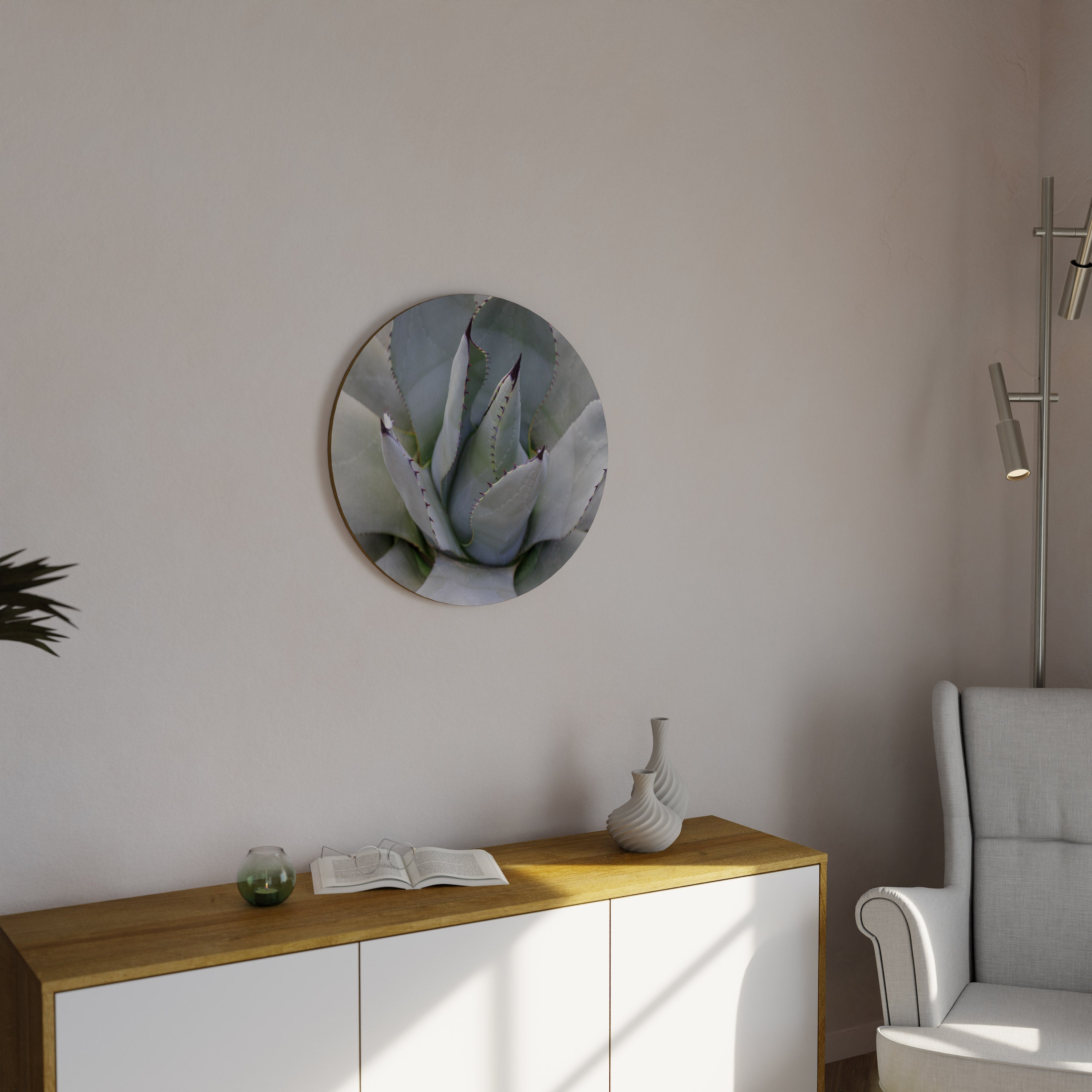 AGAVE ELEGANCE Round Wall Art