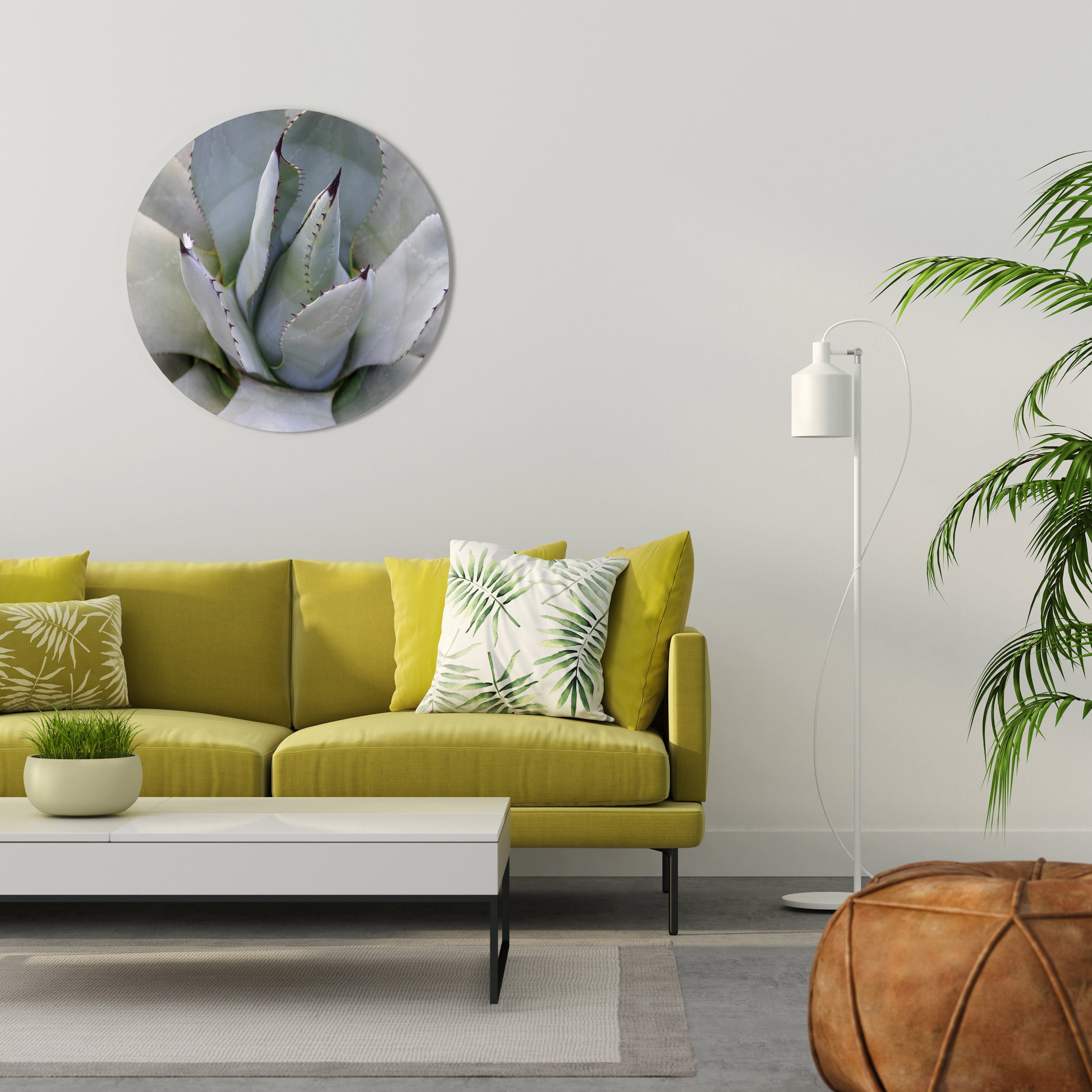 AGAVE ELEGANCE Round Wall Art