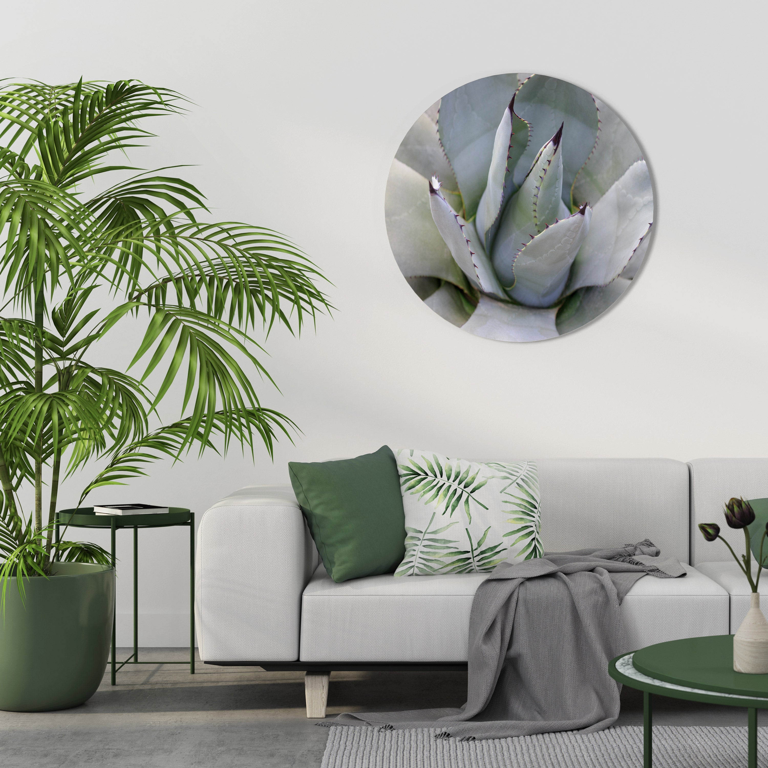 AGAVE ELEGANCE Round Wall Art