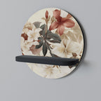 PETAL POETRY Rundes Kunstregal in Schwarz