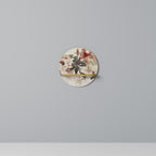 PETAL POETRY Round Art Shelf In Oak Effect