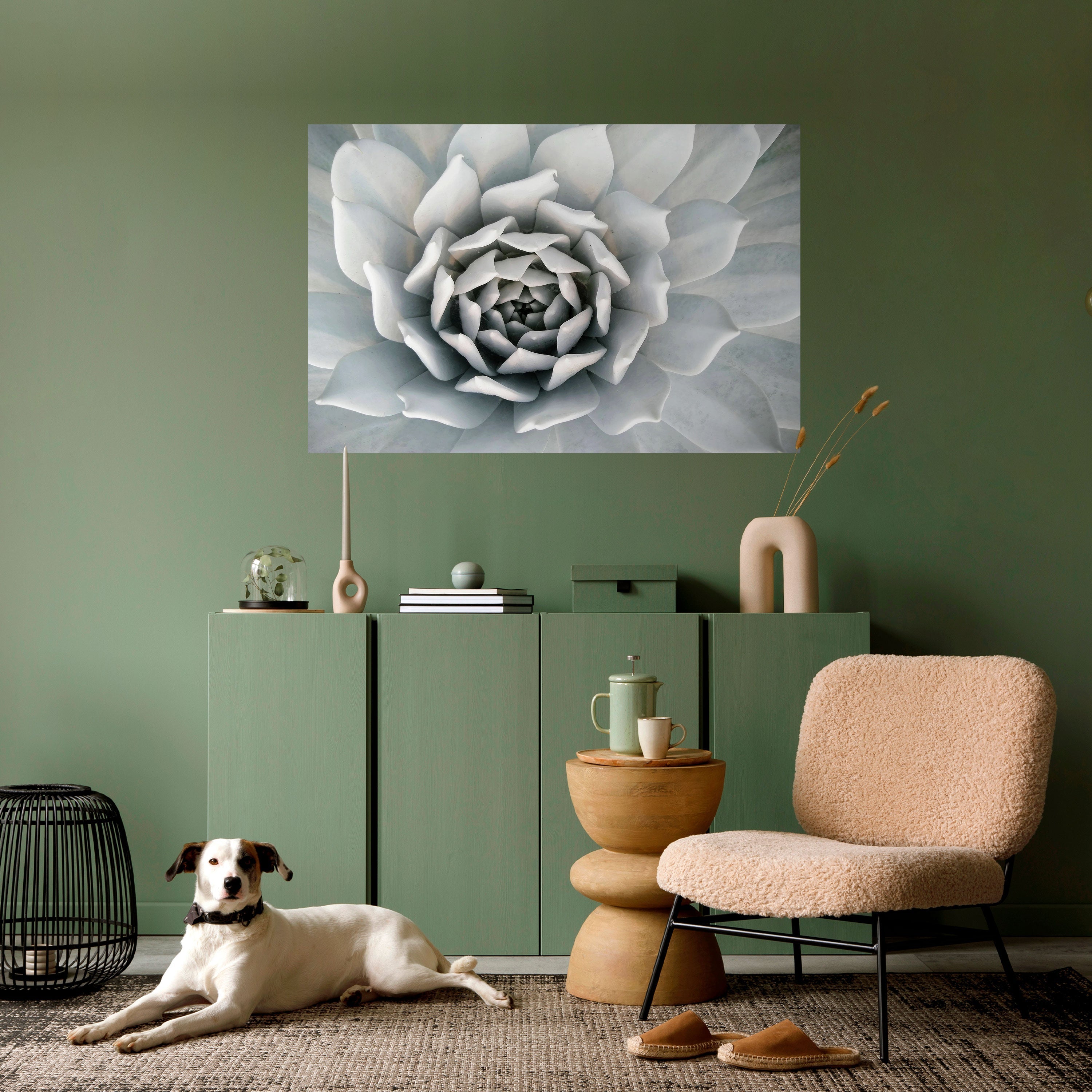 Elegantes Blütenblattwirbel-Poster zum Abziehen und Aufkleben, horizontal