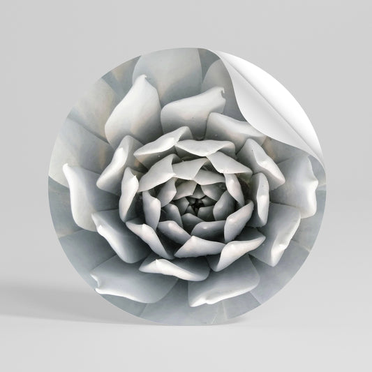 ELEGANT PETAL SWIRL Peel and Stick Round Sticker