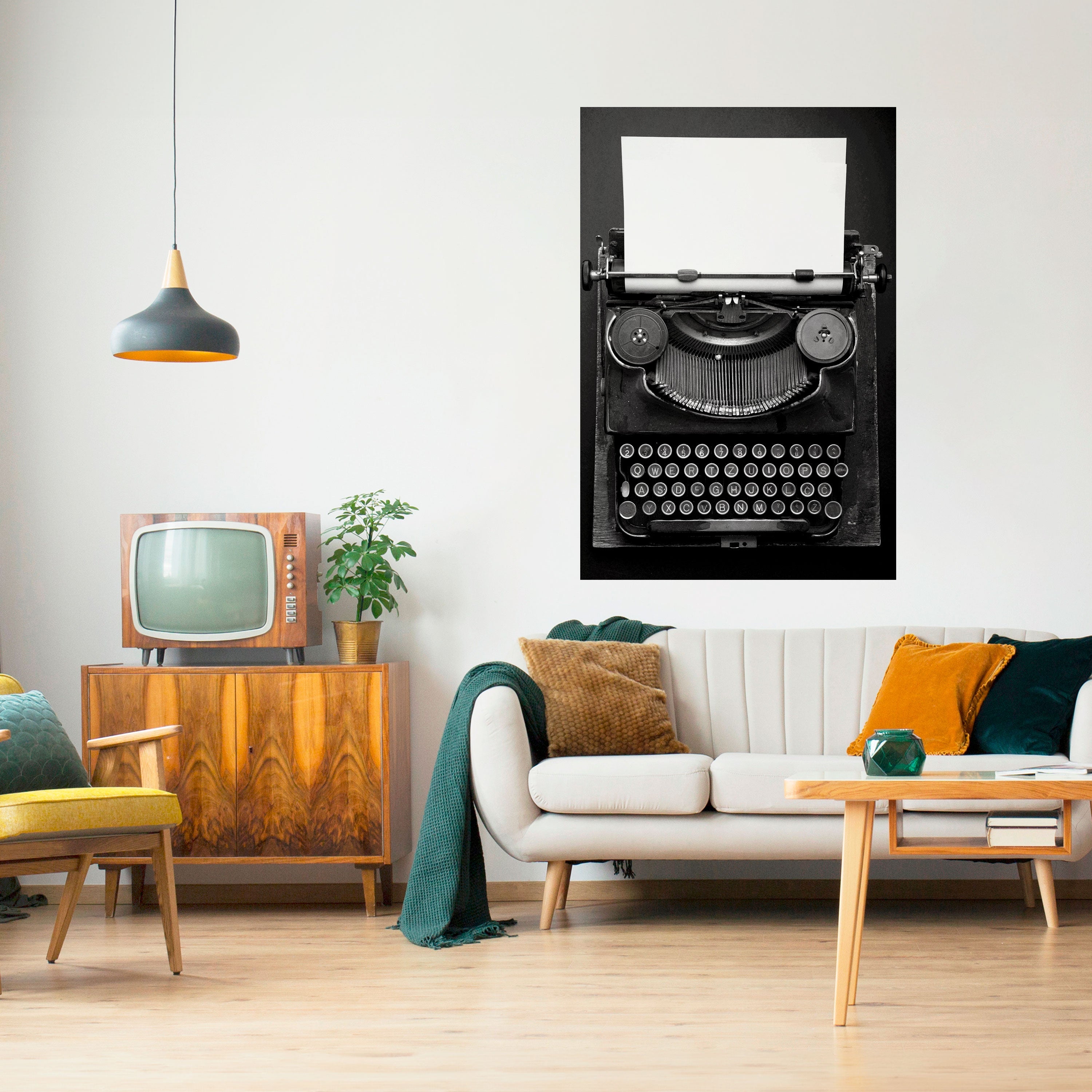TYPEWRITER SYMPHONY Vertikales Poster zum Abziehen und Aufkleben