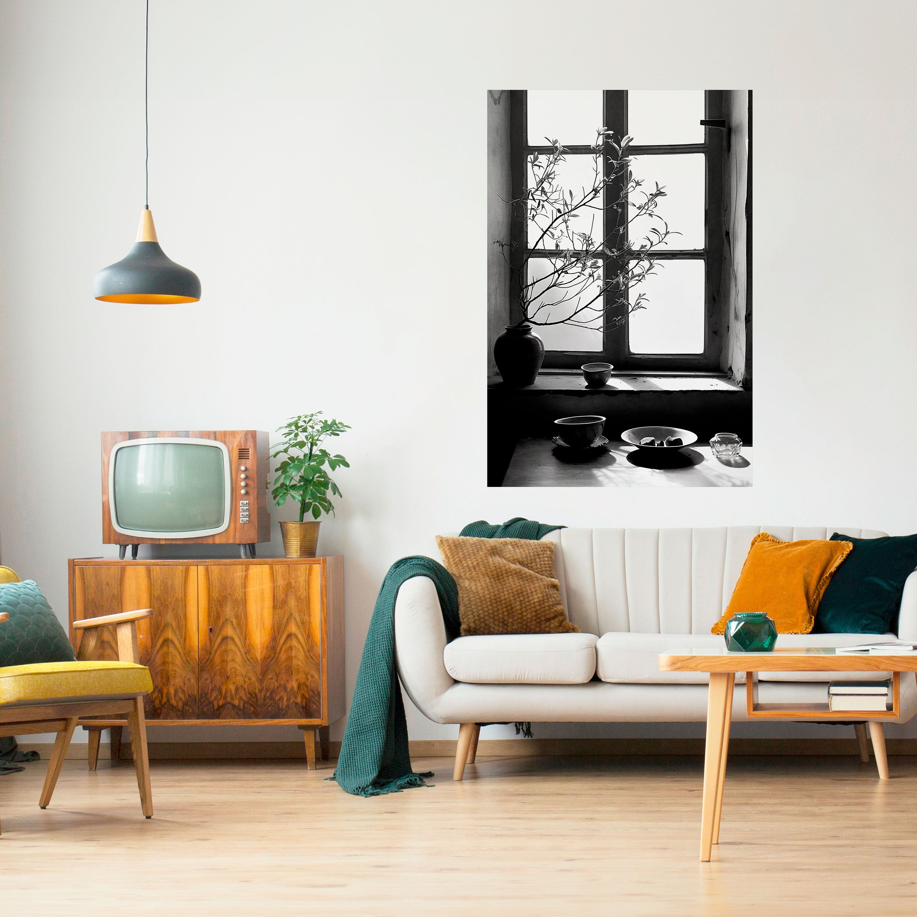 WHISPERING WINDOW LIGHT Vertikales Poster zum Abziehen und Aufkleben