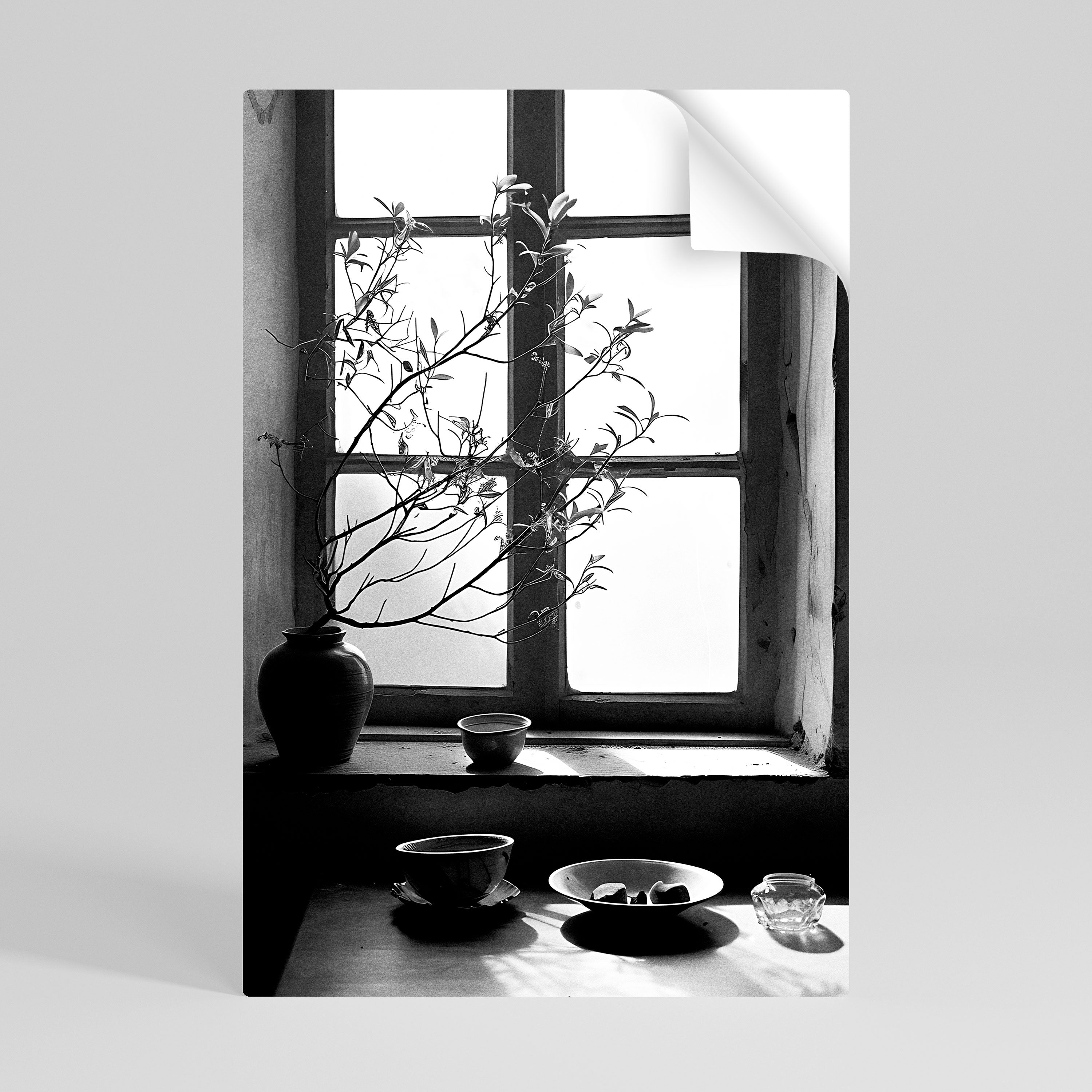 WHISPERING WINDOW LIGHT Vertikales Poster zum Abziehen und Aufkleben