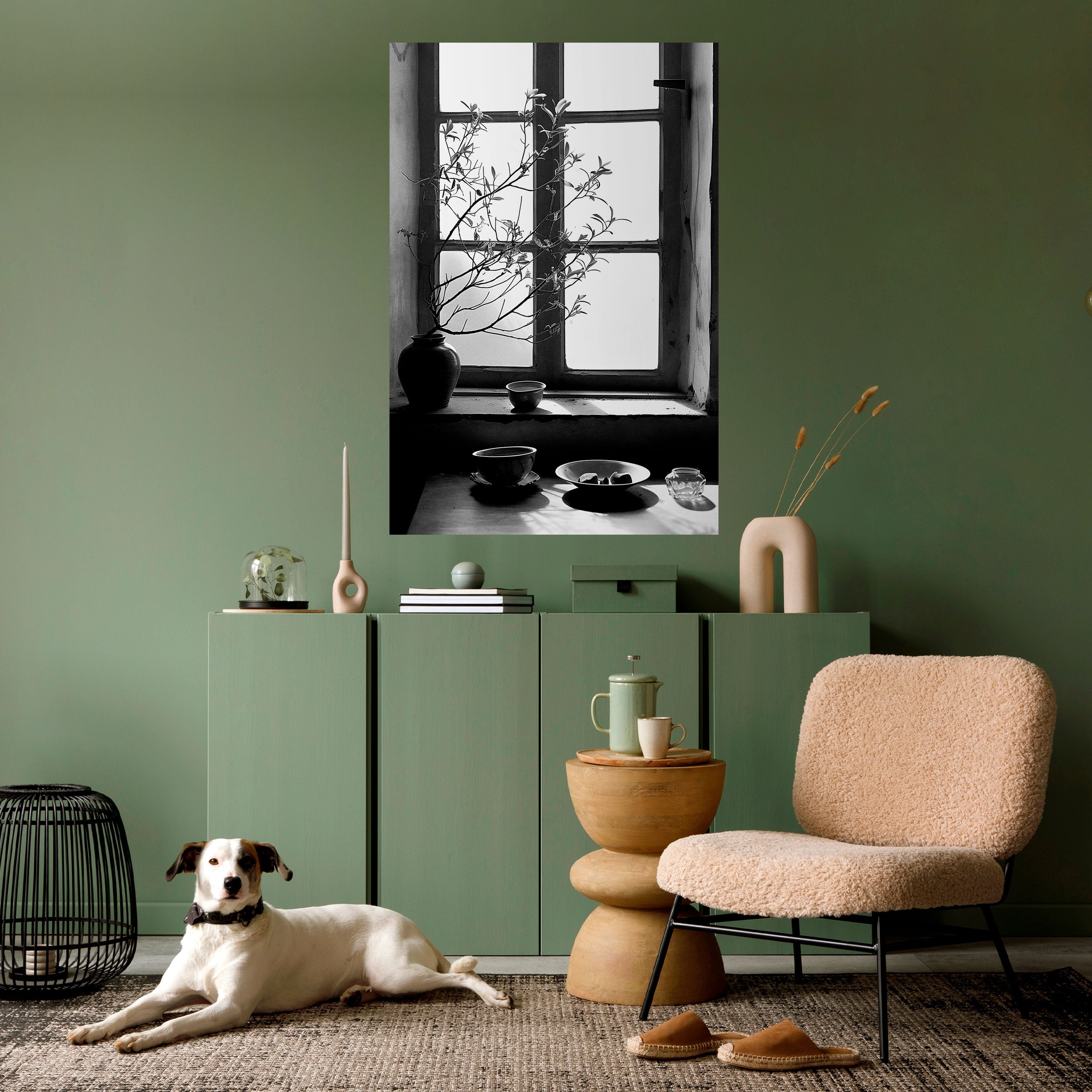 WHISPERING WINDOW LIGHT Vertikales Poster zum Abziehen und Aufkleben