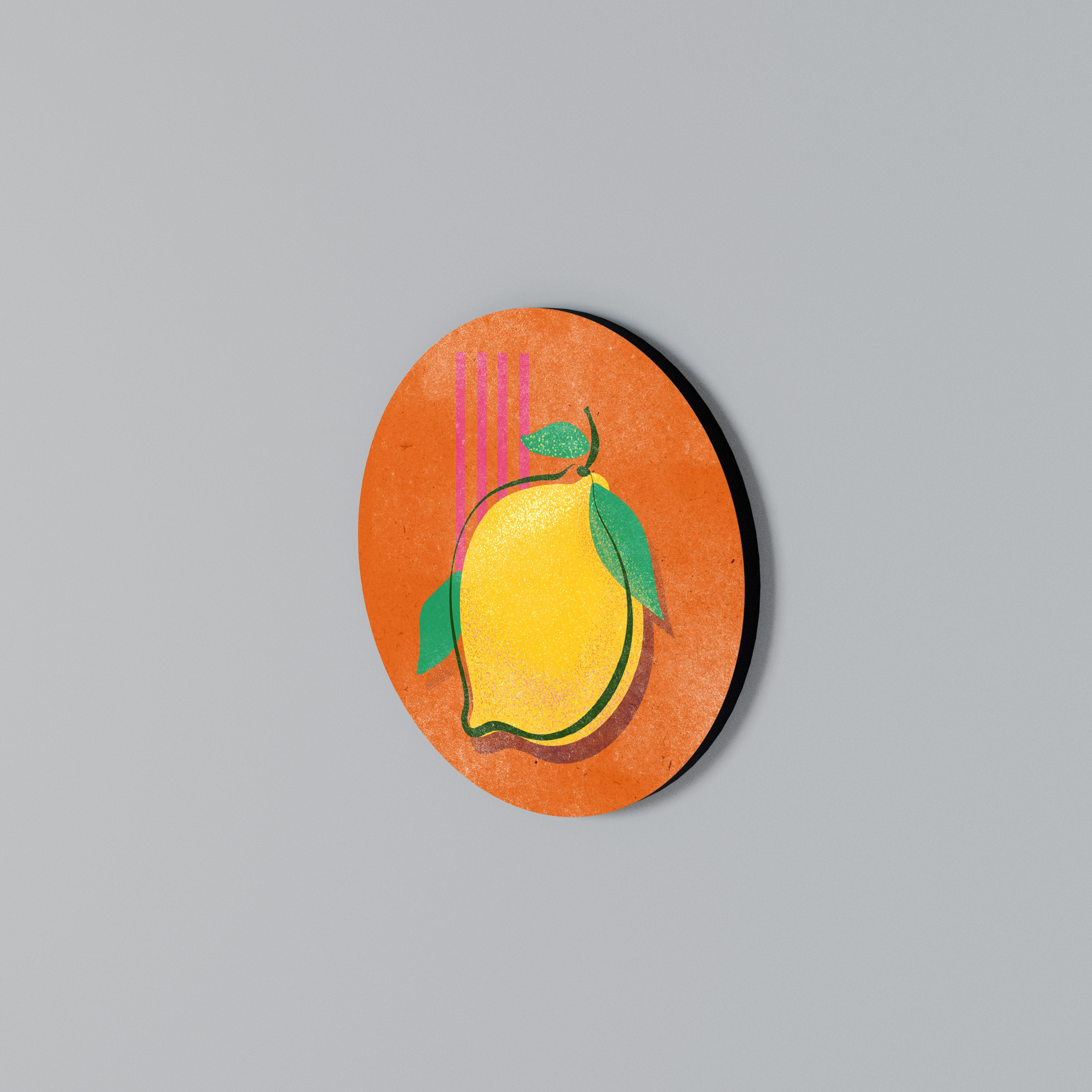 LUSCIOUS LEMON Round Wall Art